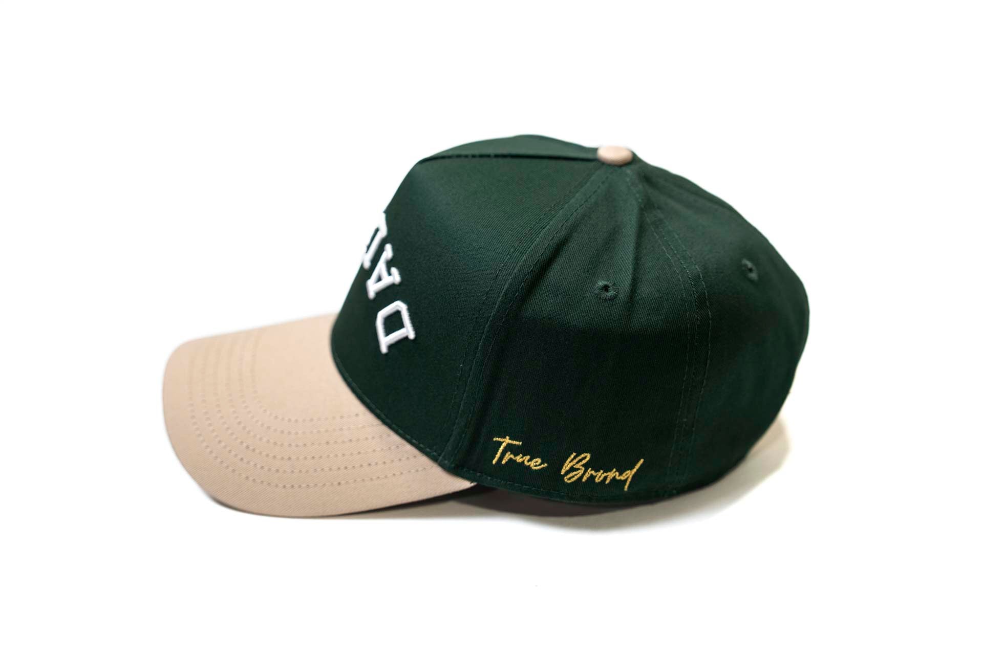 Precurved Dallas snapback - Sand / Forest Green