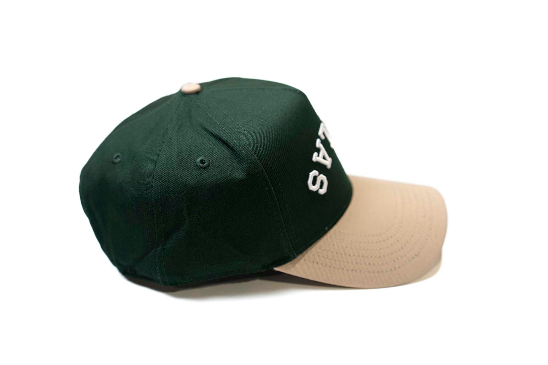 Precurved Dallas snapback - Sand / Forest Green