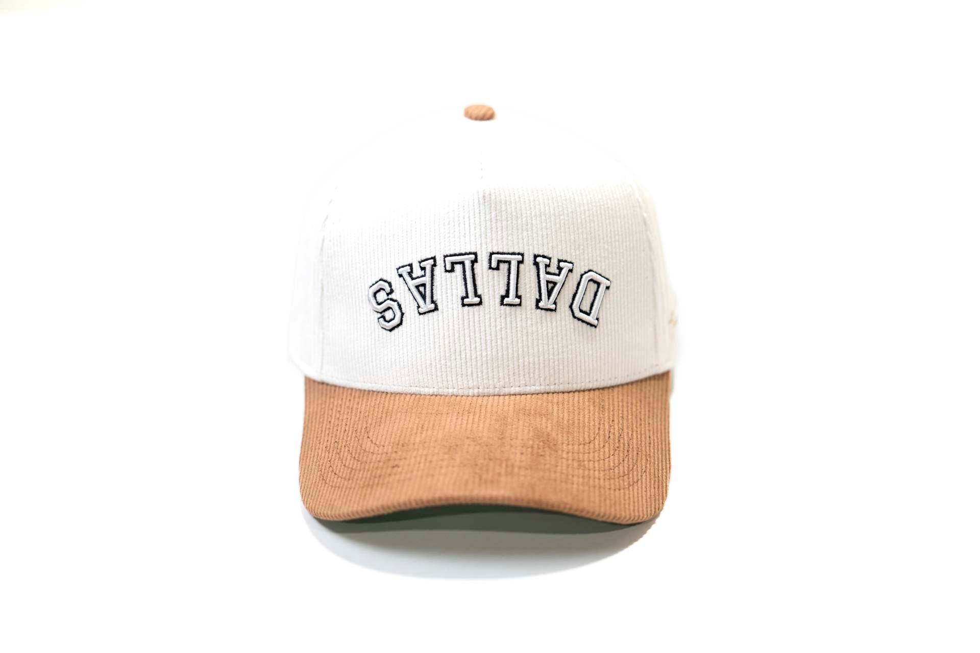 Corduroy USD snapback - BROWN / WHITE