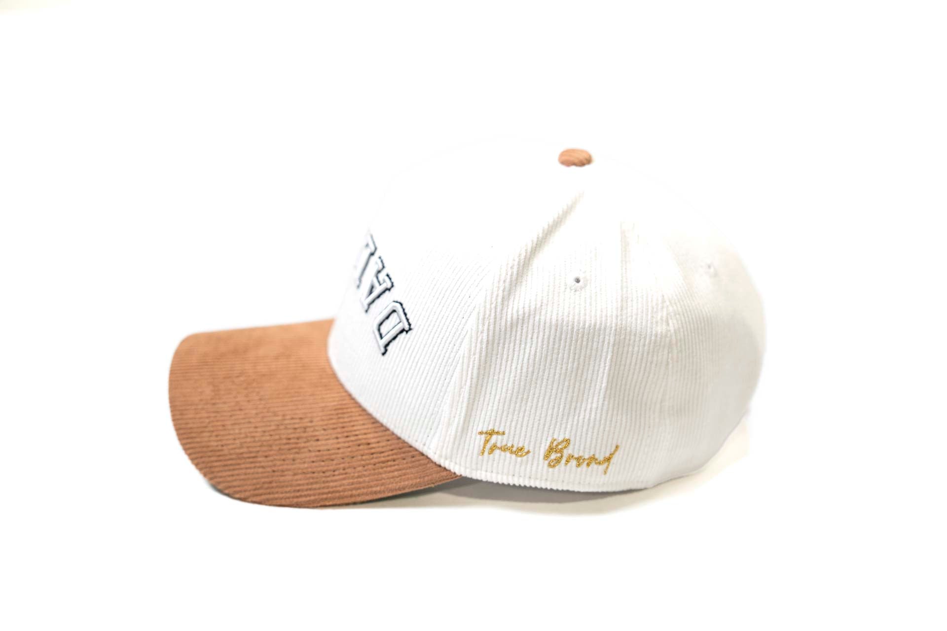 Corduroy USD snapback - BROWN / WHITE