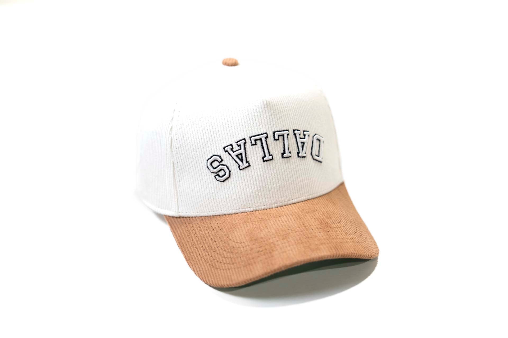 Corduroy USD snapback - BROWN / WHITE