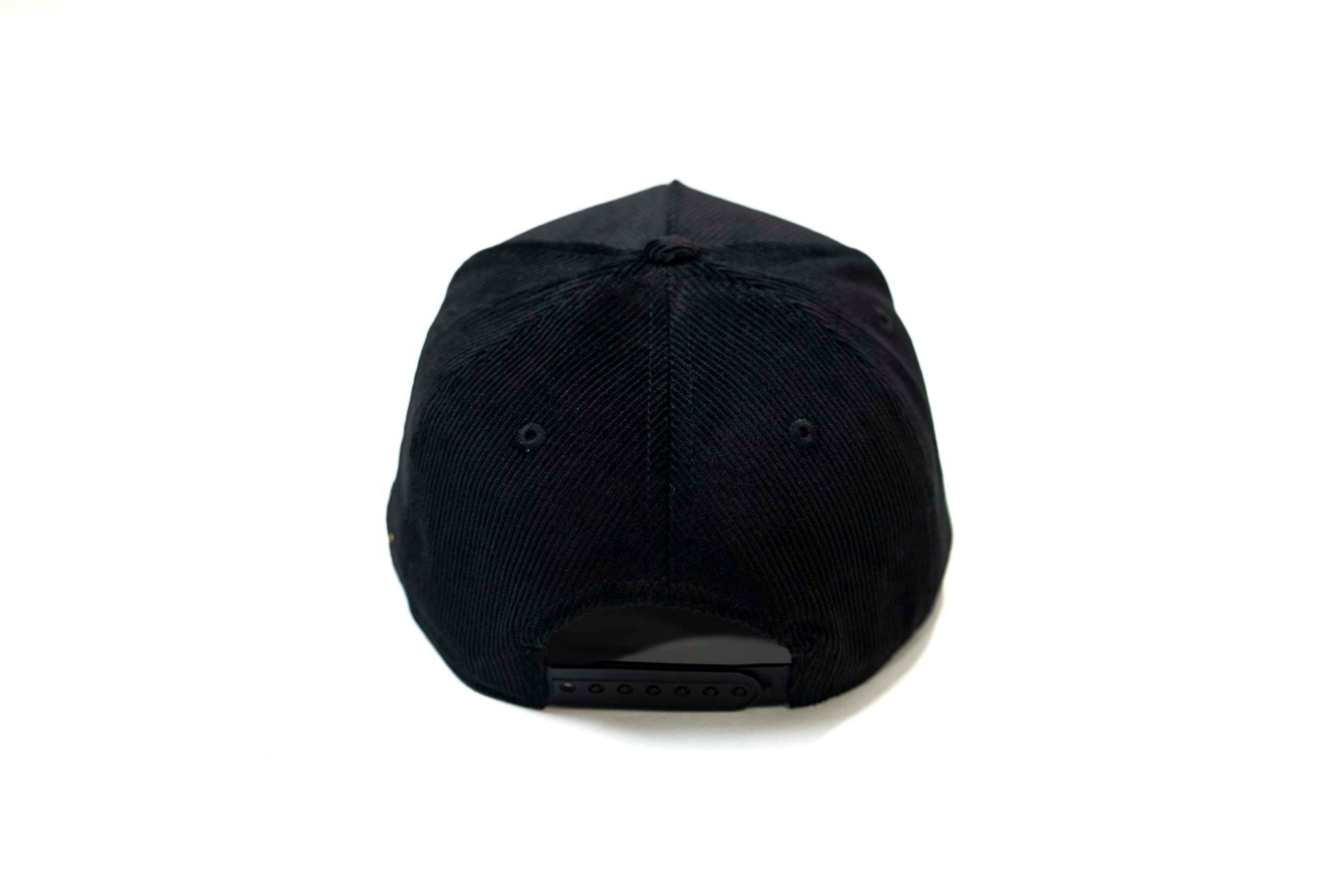 Corduroy USD snapback - BLACKOUT
