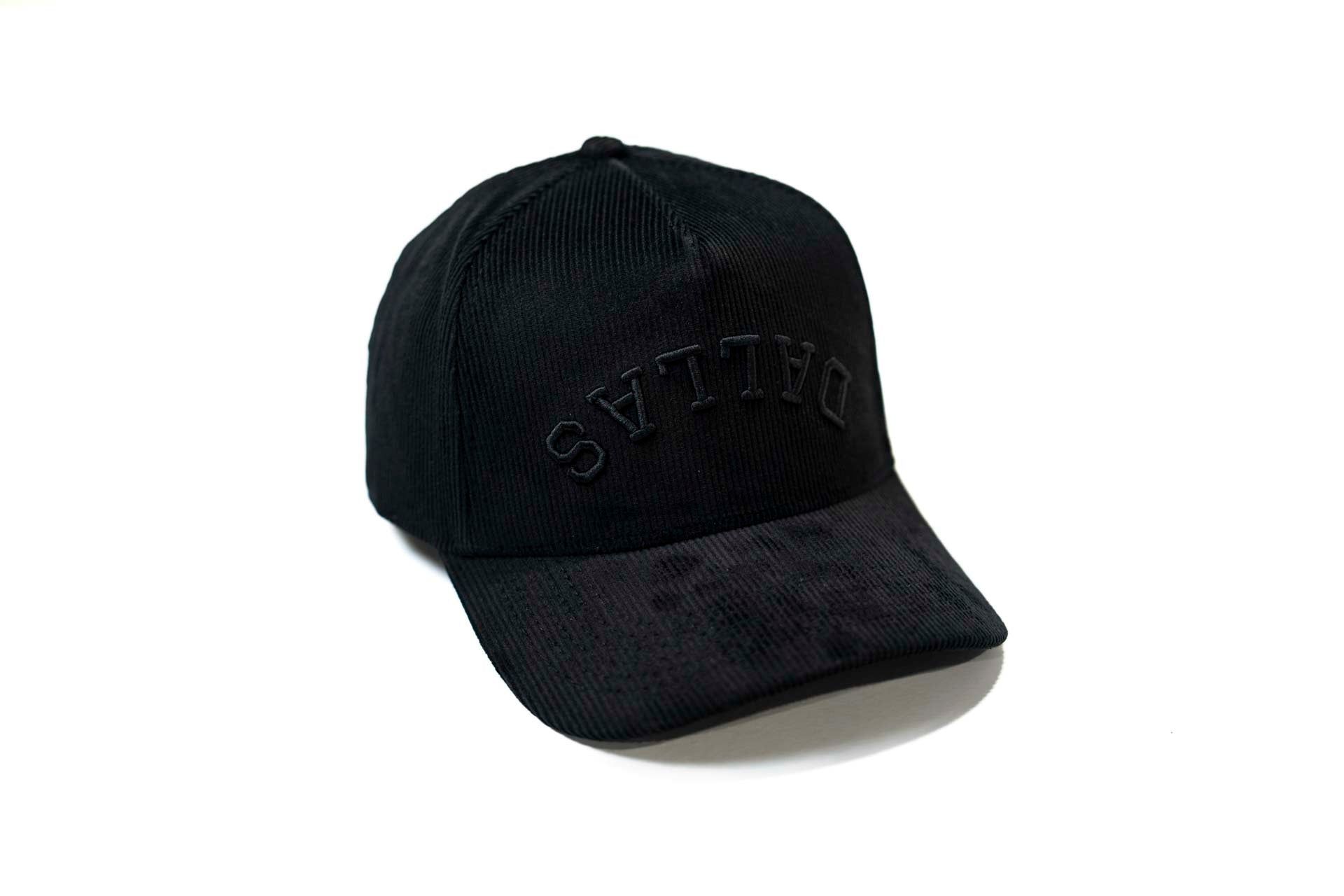 Corduroy USD snapback - BLACKOUT