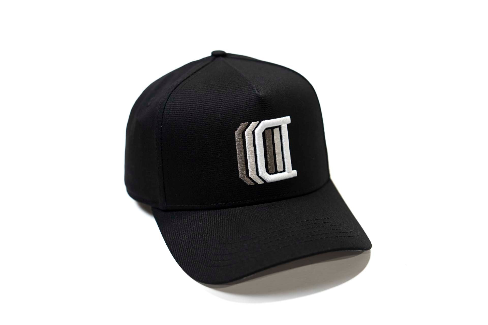 Inline D snapback - BLACK w/ gray