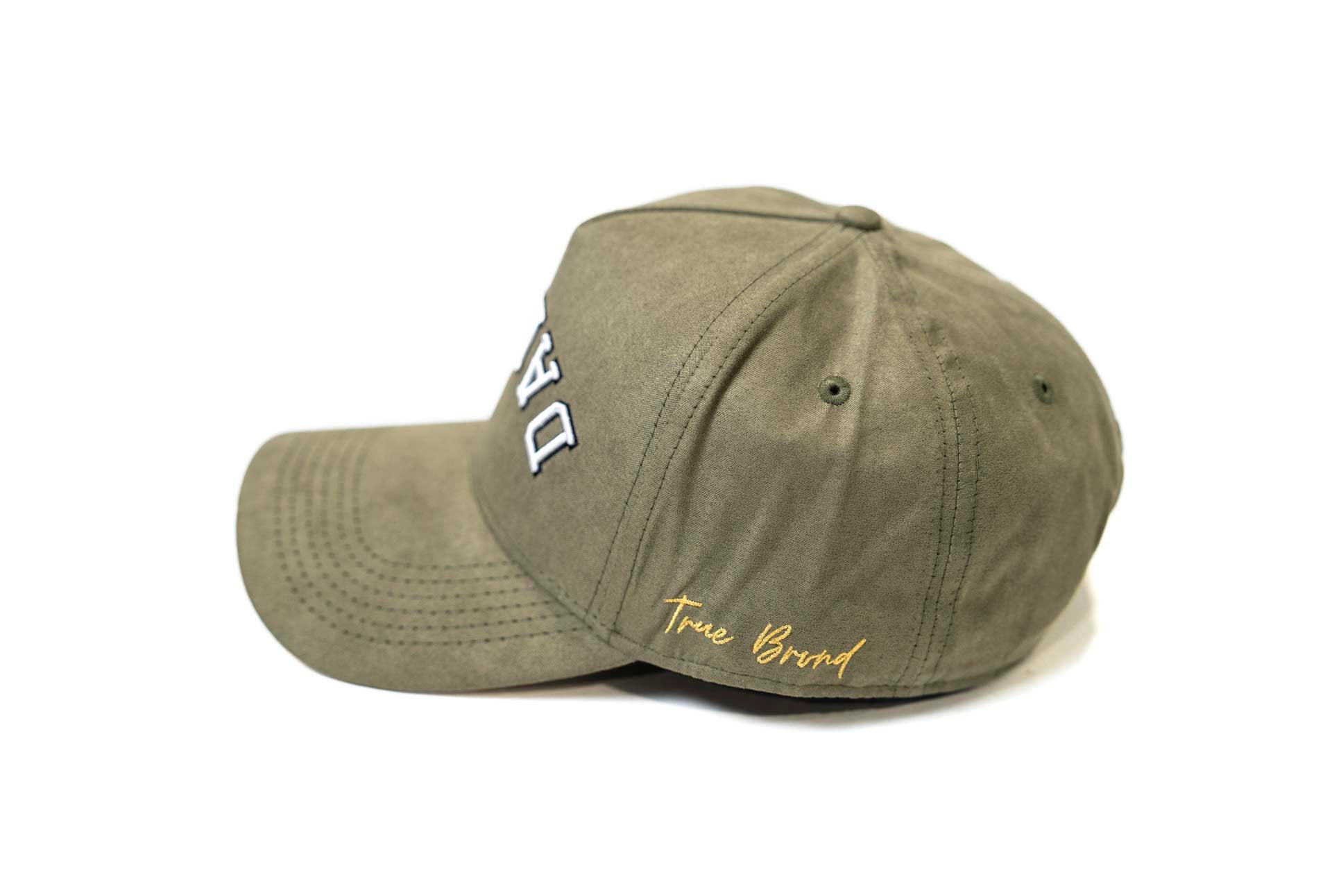 Suede snapback - OLIVE