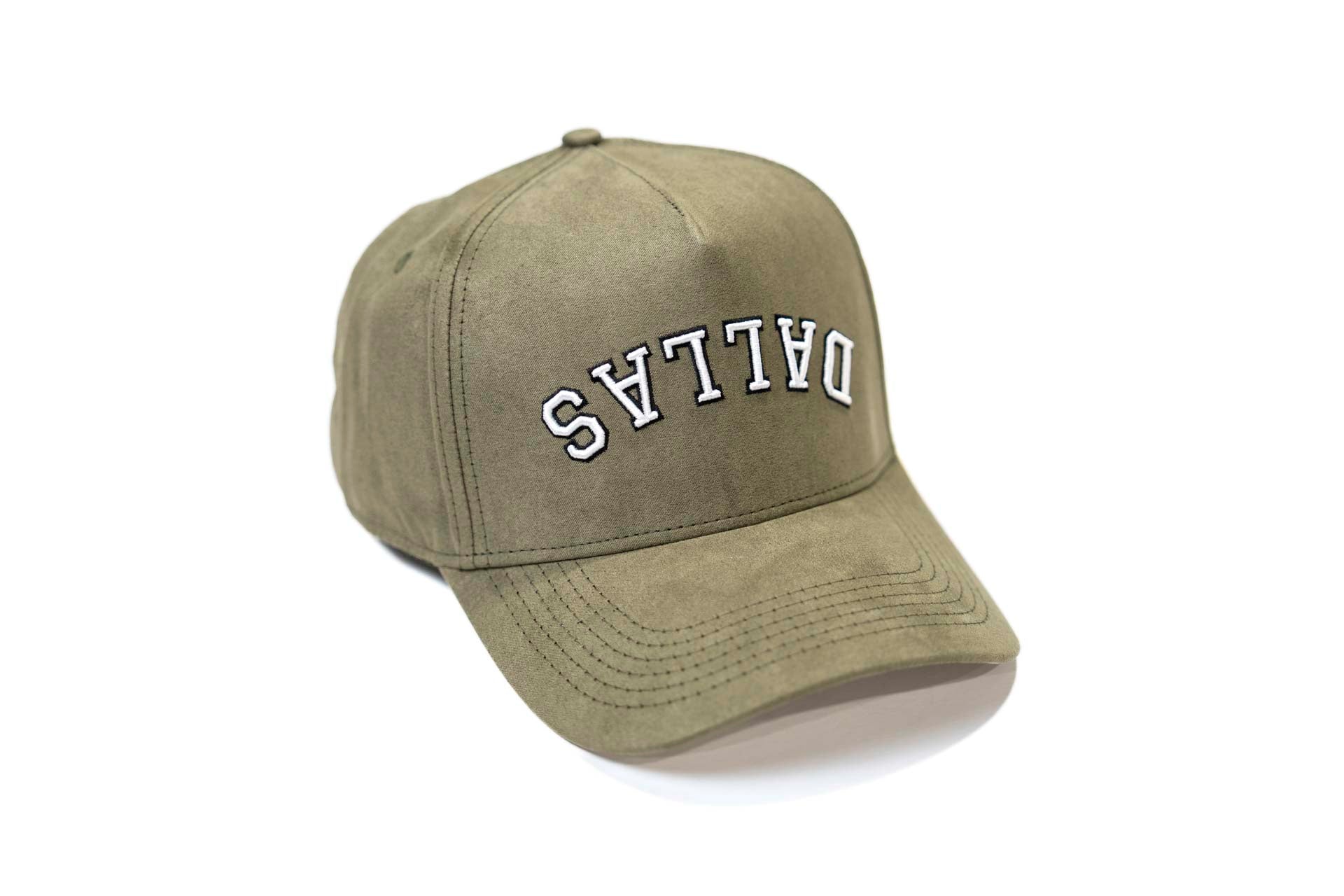 Suede snapback - OLIVE