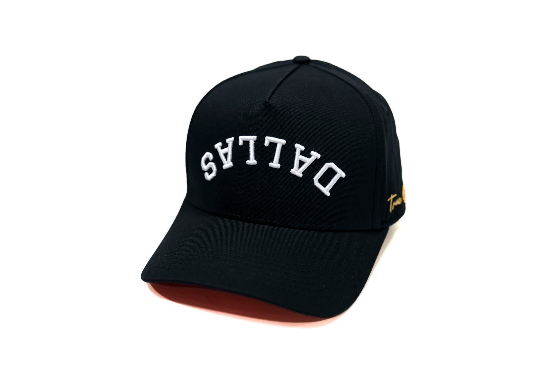 Precurved Dallas snapback - CLASSIC BLACK (Red Underbrim)