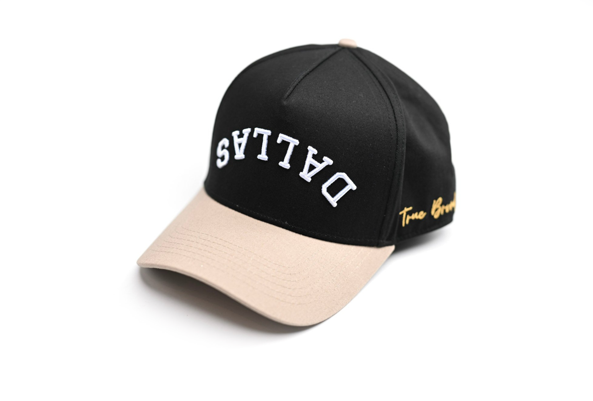 Precurved Dallas snapback - SAND / BLACK