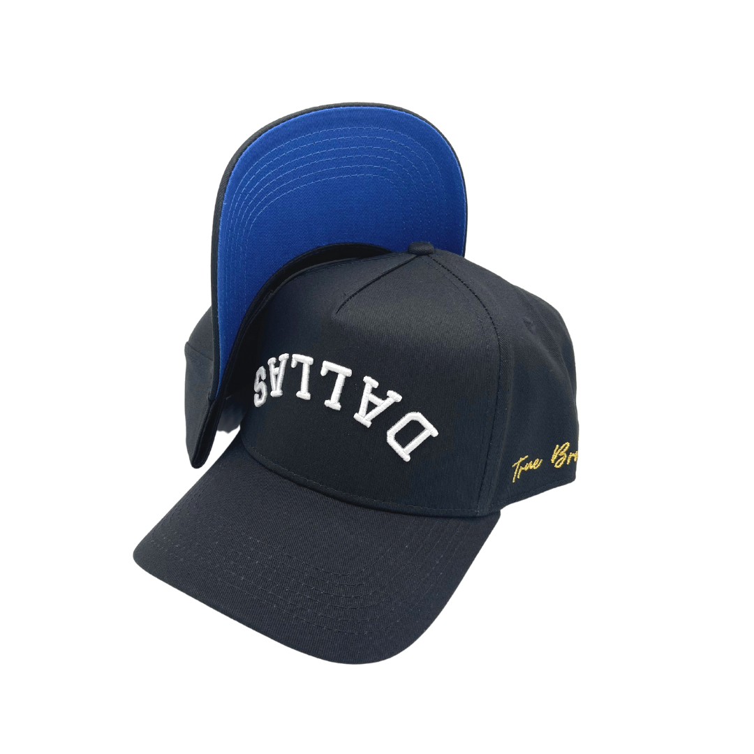 ROYAL underbill Precurved Dallas snapback - BLACK w/royal