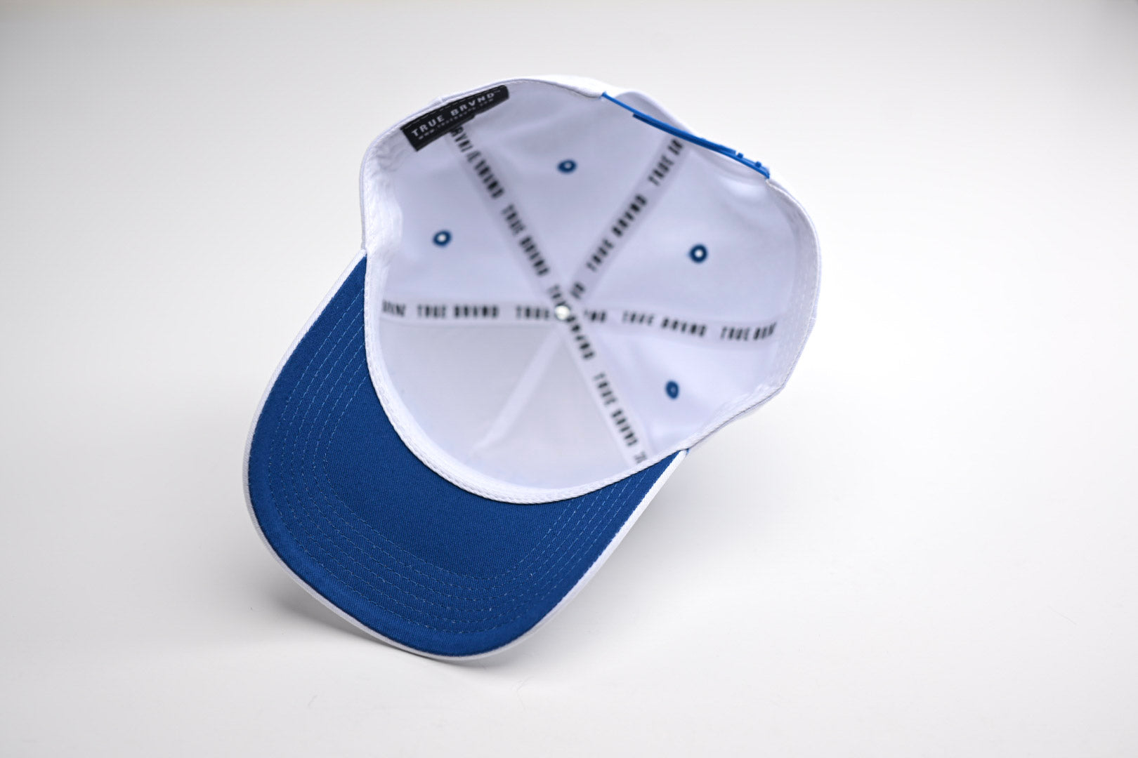 Precurved Dallas snapback - WHITE w/ ROYAL ACCENTS