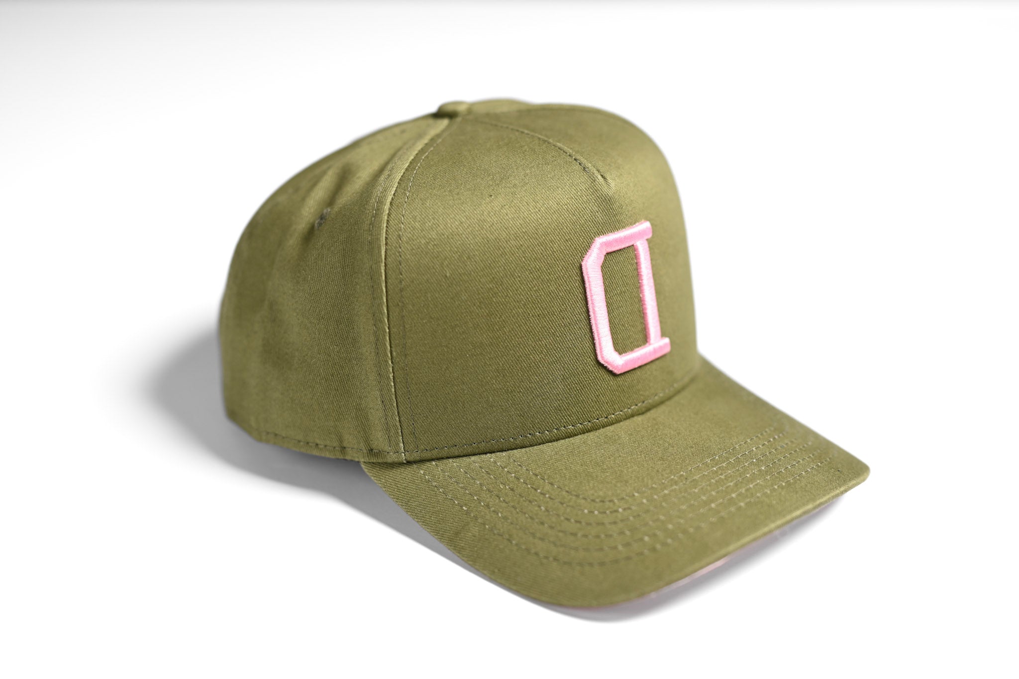 V2 Precurved snapback - OLIVE / PINK