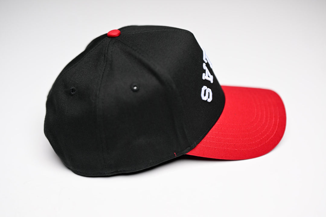 Precurved Dallas snapback - RED / BLACK