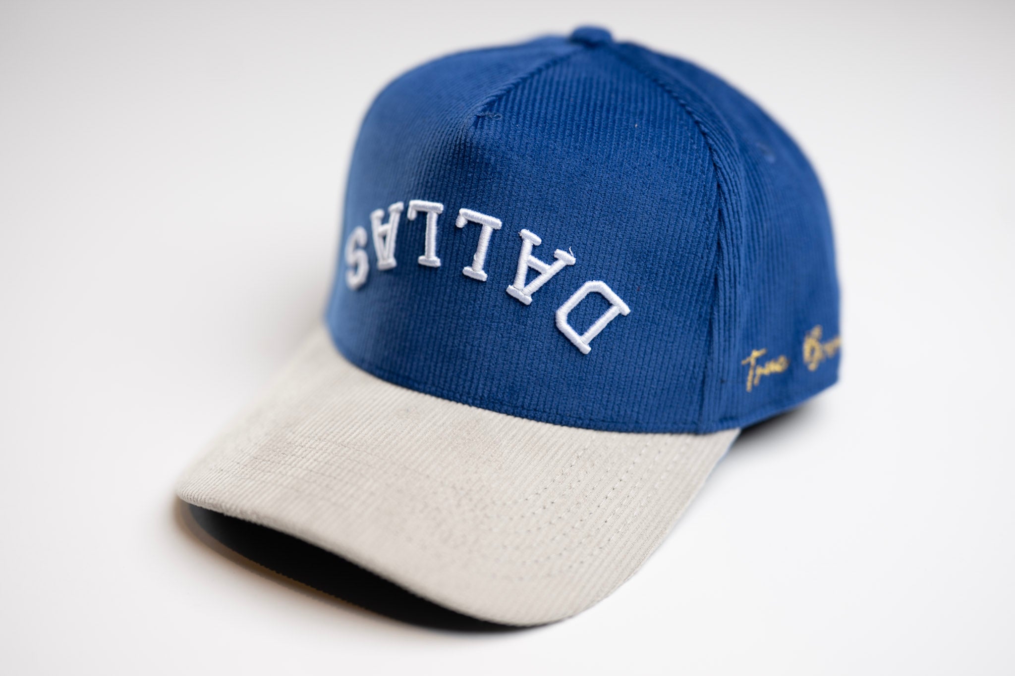 Corduroy USD snapback - GRAY / ROYAL