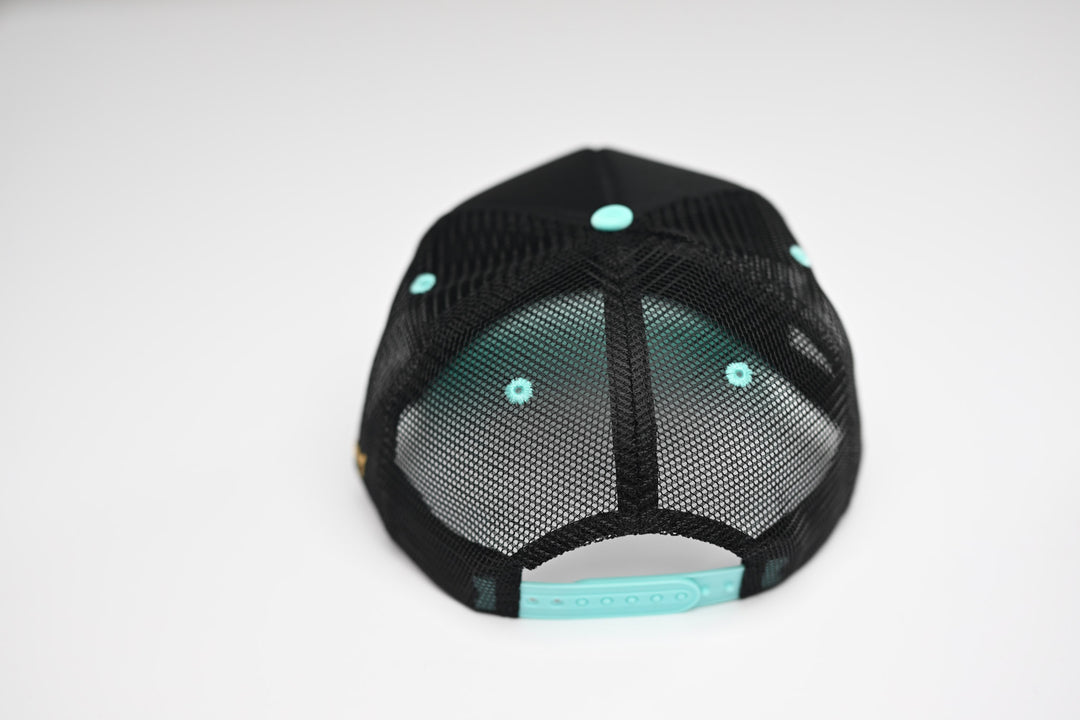 Trucker USD snapback - CYAN / BLACK TRUCKER