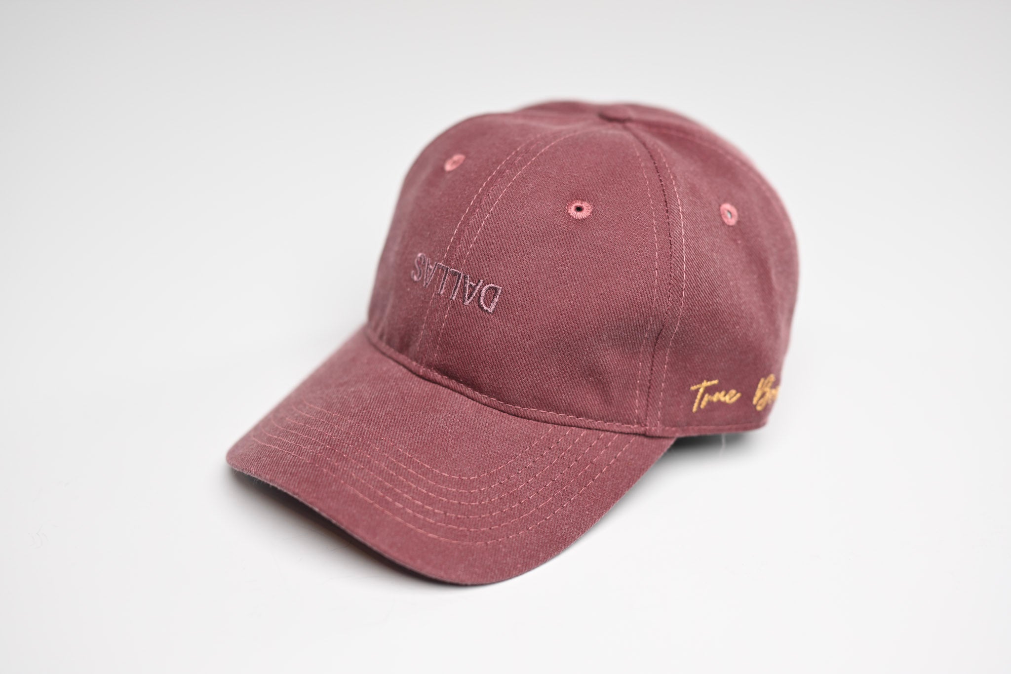 Denim Cotton Dad Hat - MAROON HEATHER