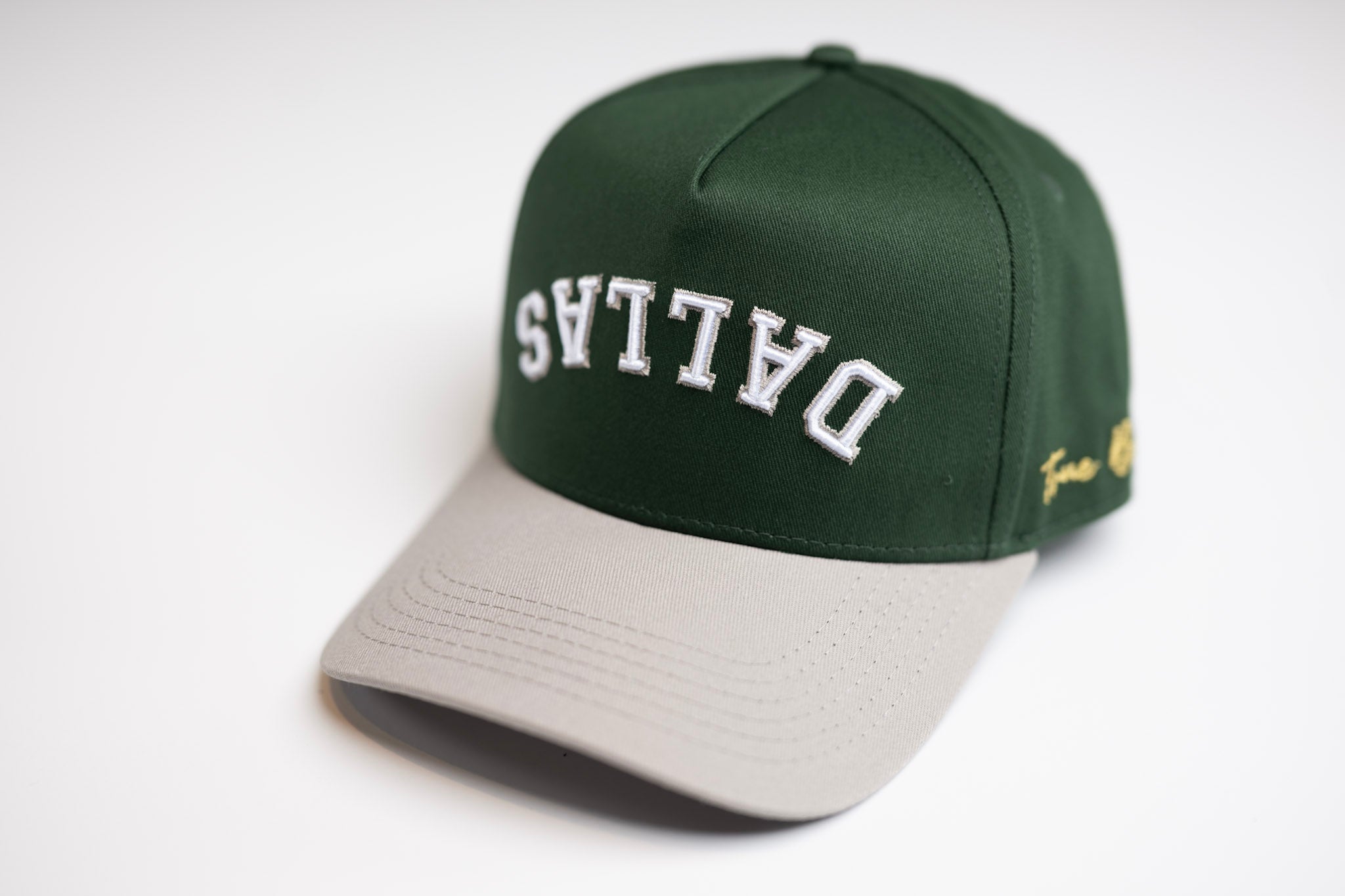 Precurved Dallas snapback - GRAY / FOREST GREEN