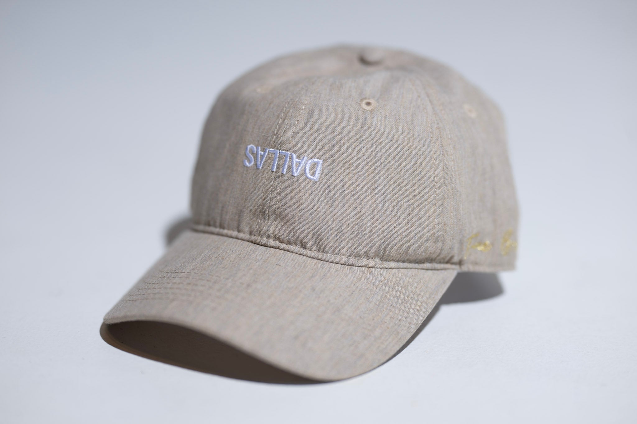 Denim Cotton Dad Hat - SAND HEATHER