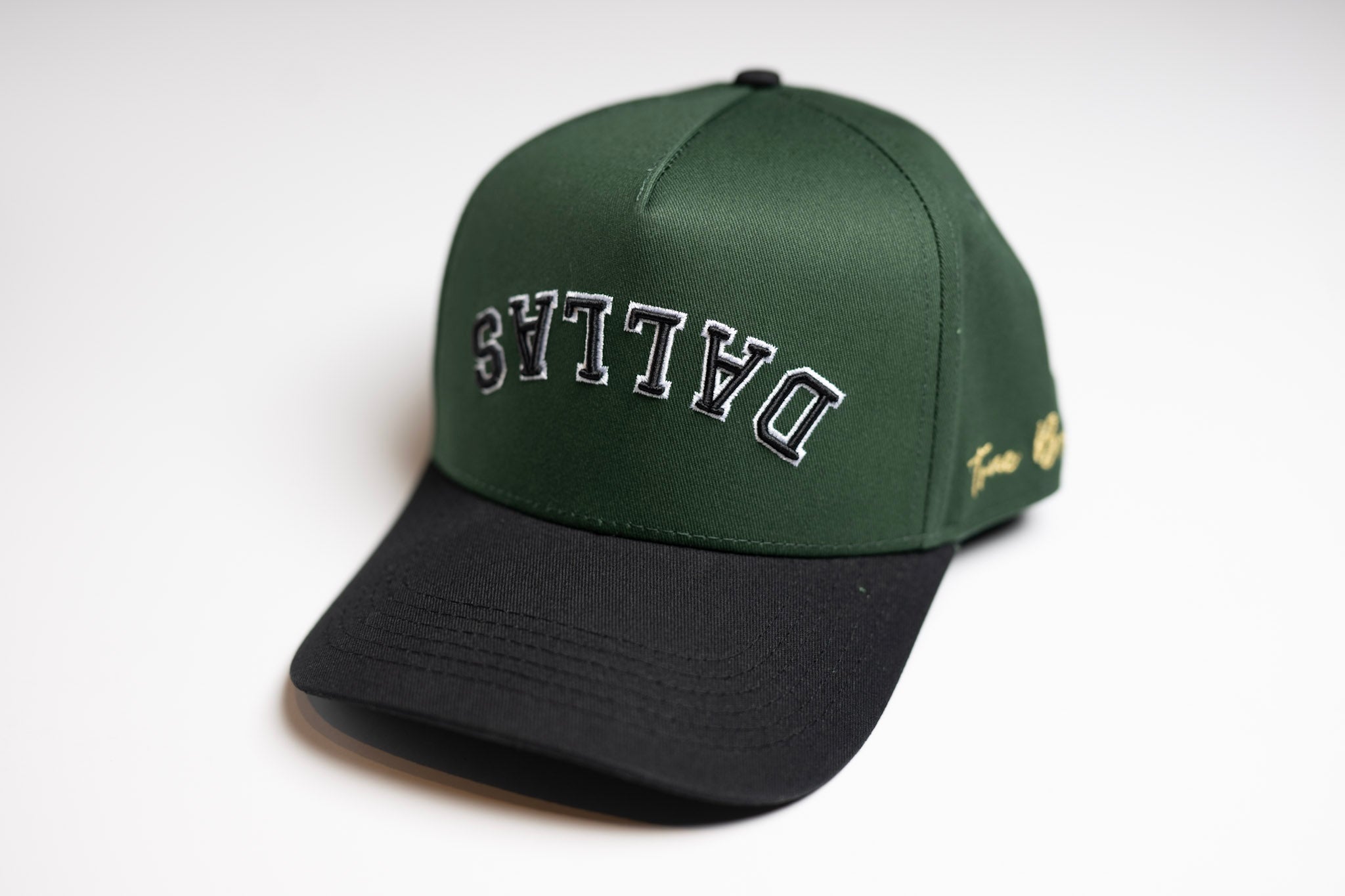 Precurved Dallas snapback - BLACK / FOREST GREEN