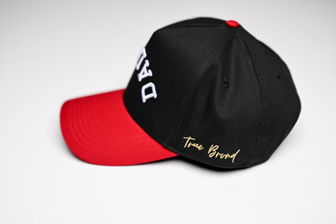 Precurved Dallas snapback - RED / BLACK