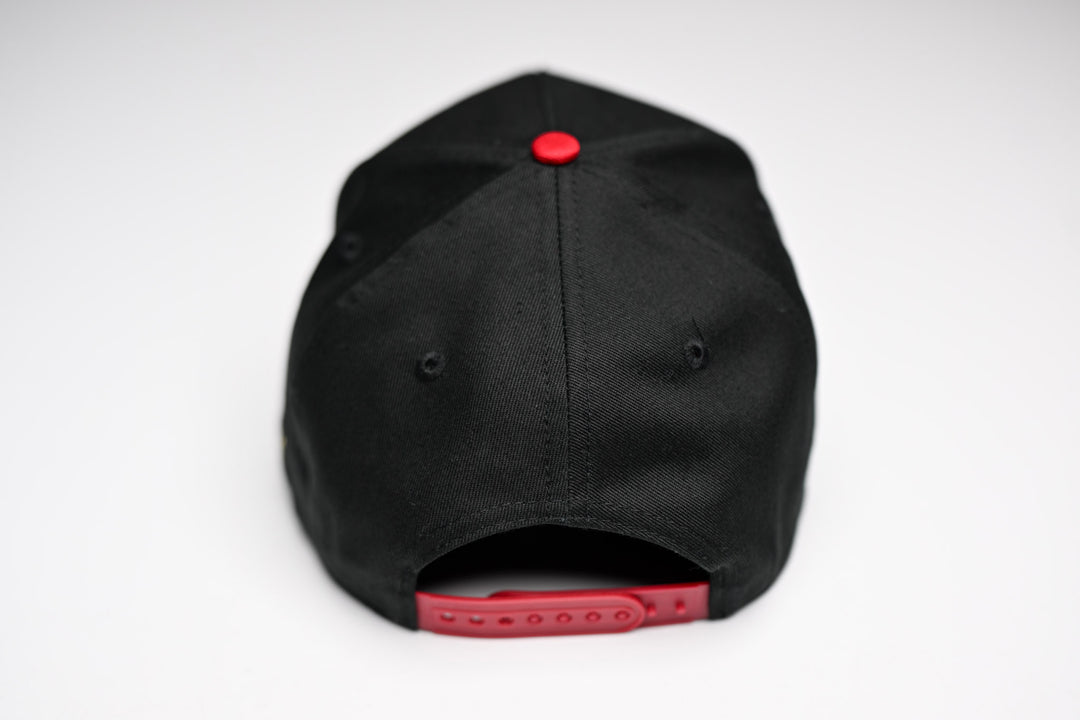 Precurved Dallas snapback - RED / BLACK