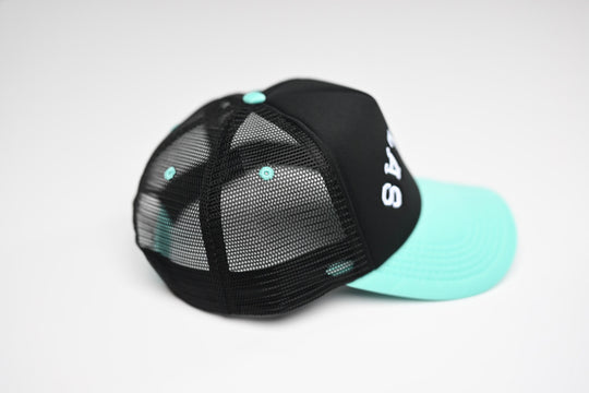 Trucker USD snapback - CYAN / BLACK TRUCKER