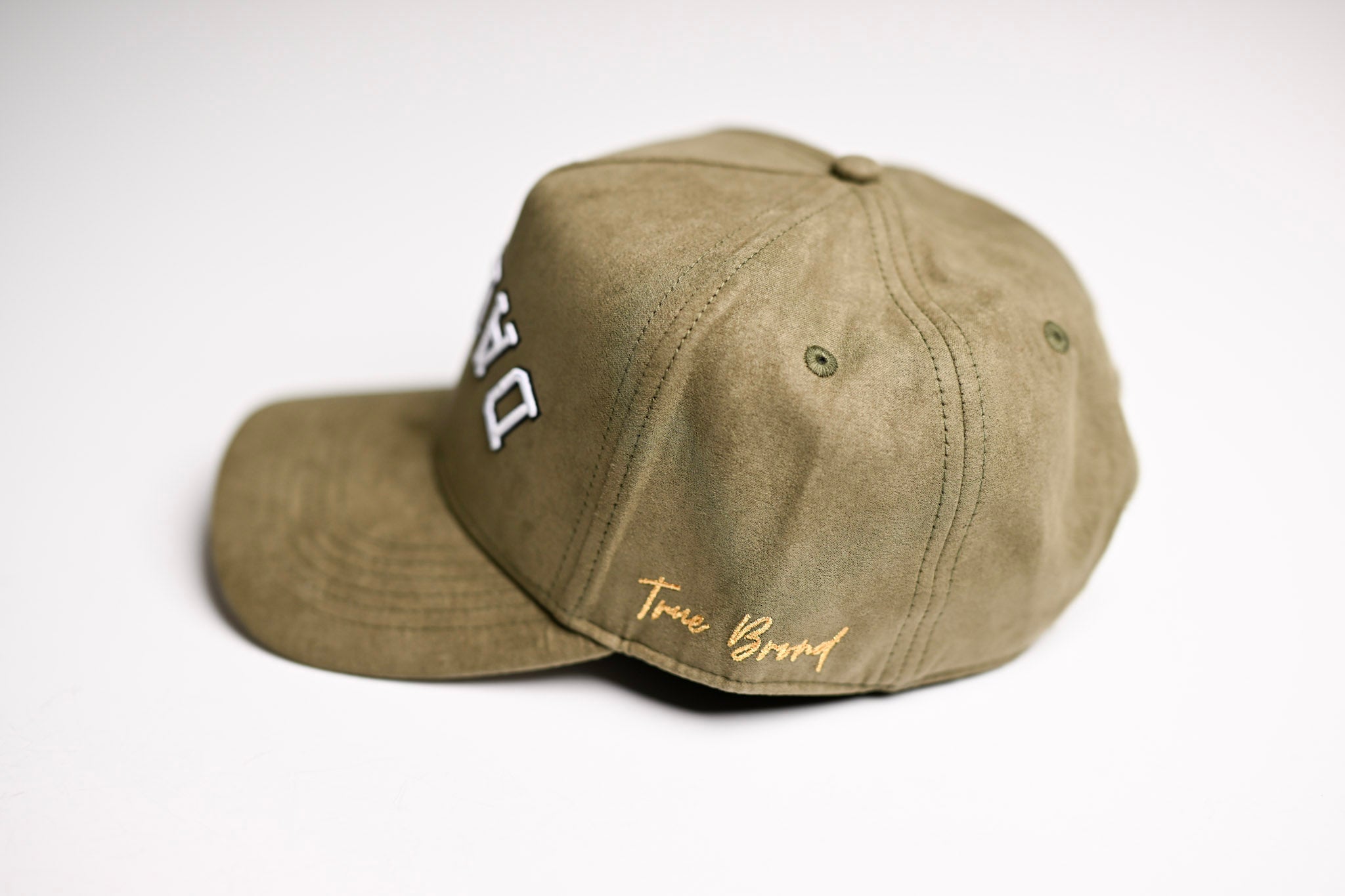 Suede snapback - OLIVE