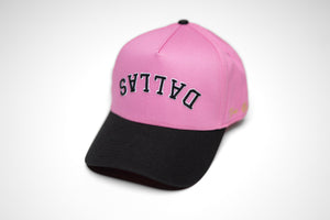 Precurved Dallas snapback - PINK / WHITE – True Brvnd