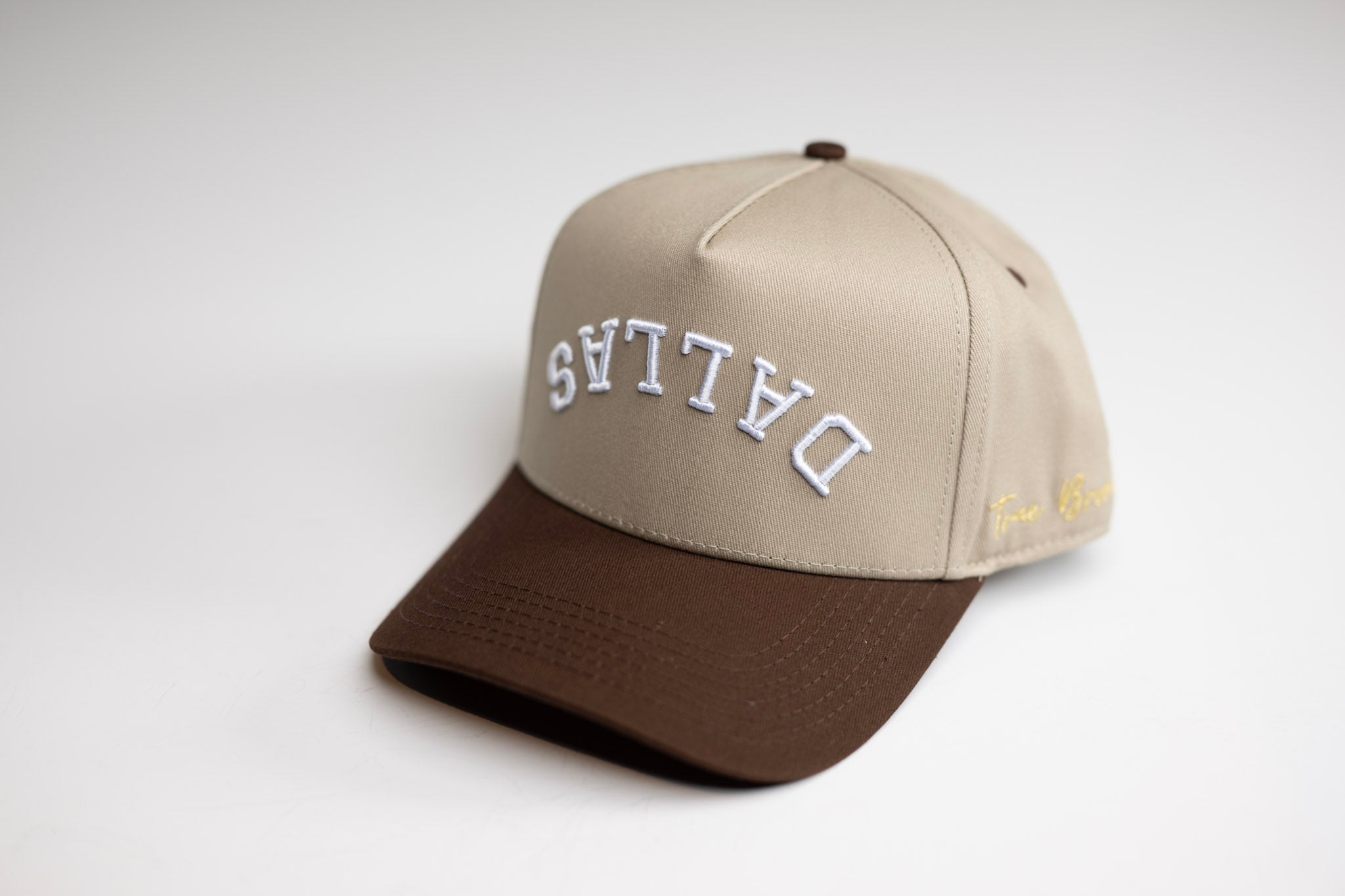 Precurved Dallas snapback - DARK BROWN / KHAKI