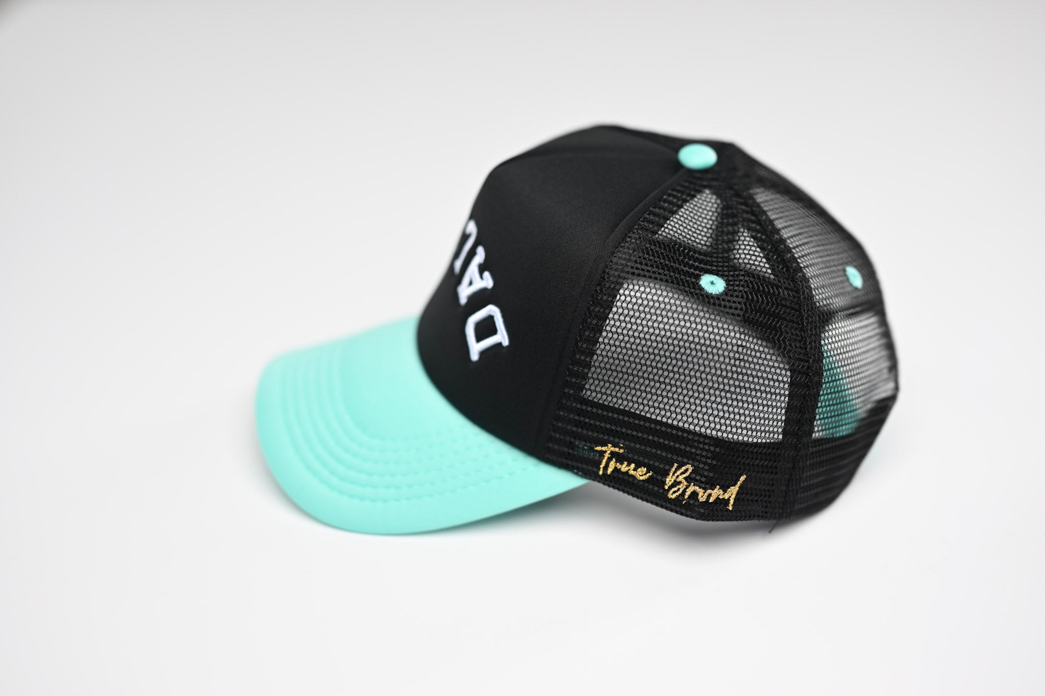 Trucker USD snapback - CYAN / BLACK TRUCKER