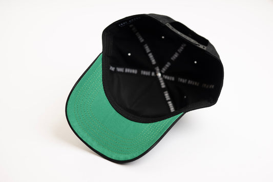 Pac-Man Embroidered Snapback Hat - Adjustable Precurve Cap, Black, One Size Fits Most