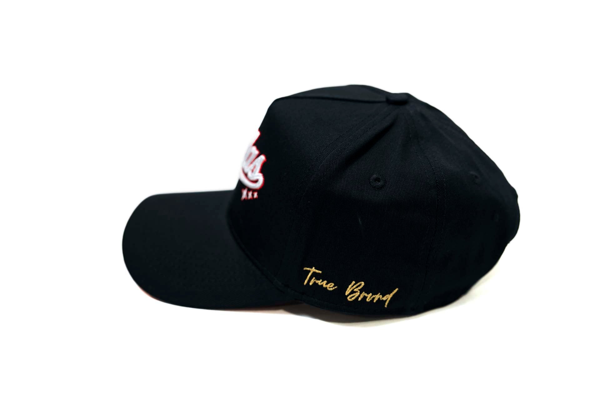 Dallas Script - BLACK w/ Red Outline