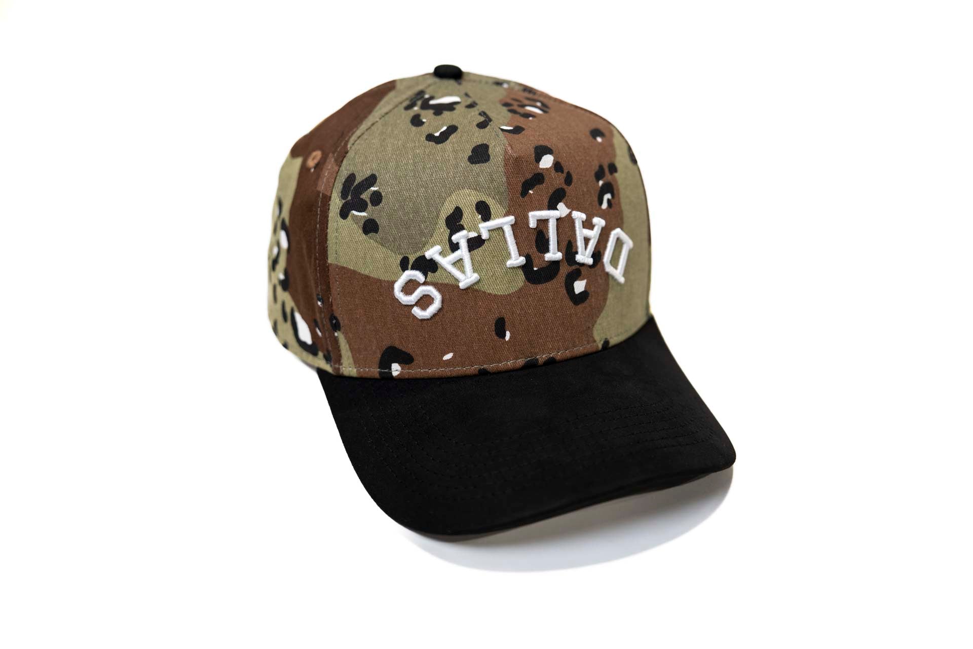 Vintage Camo Upside Down Dallas  - BLACK / CAMO