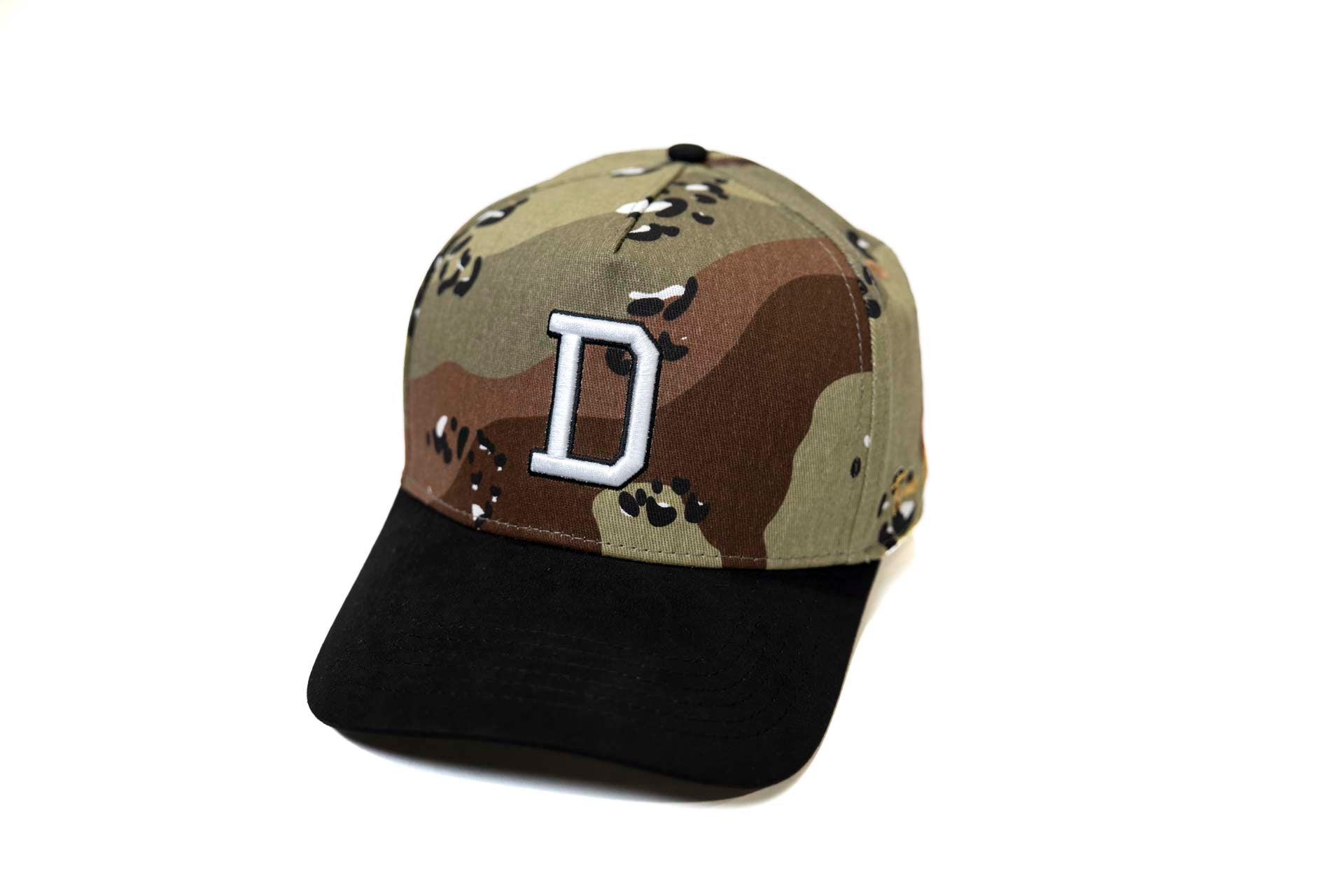 VINTAGE CAMO REVERSE "D" (V2) - BLACK / CAMO