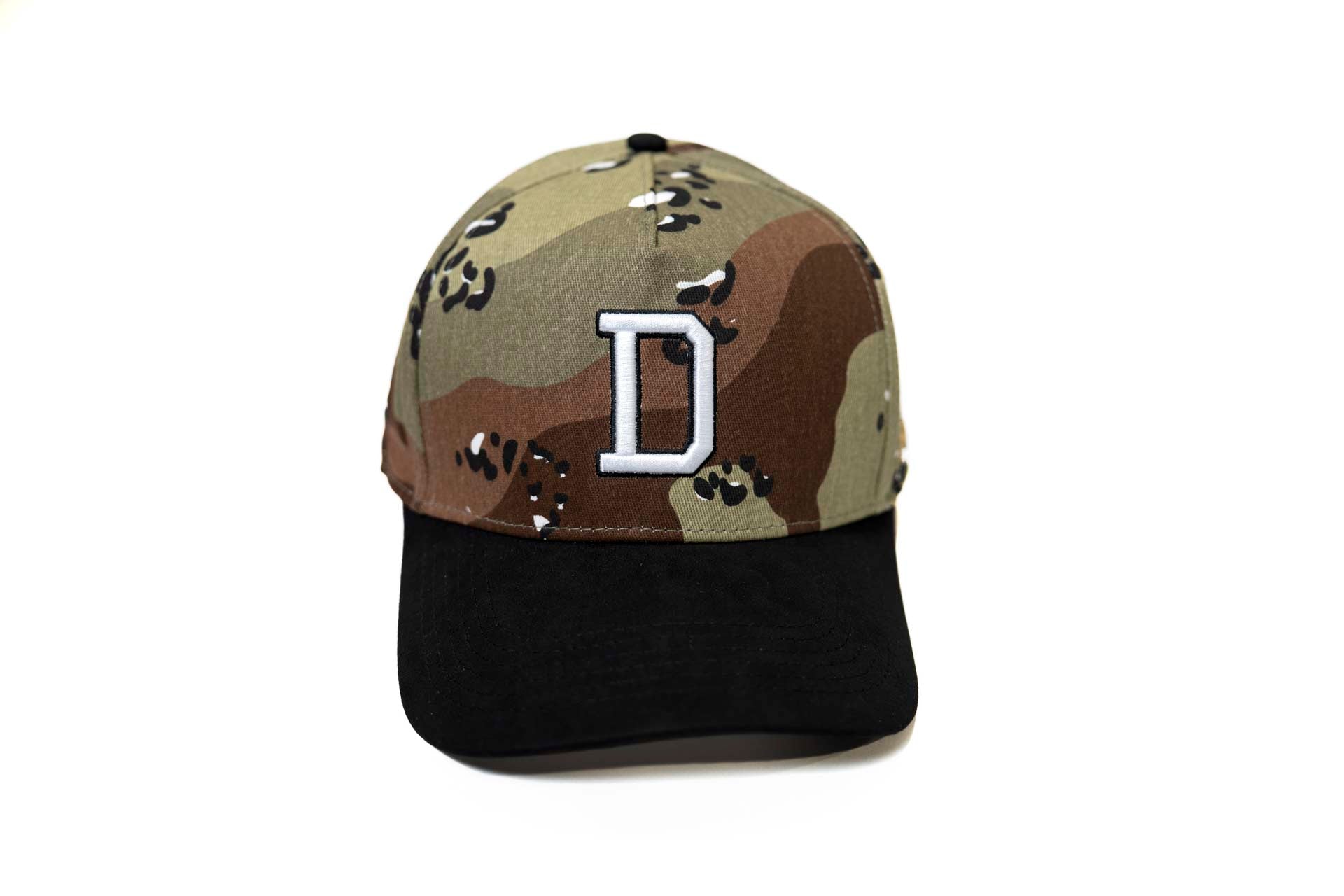 VINTAGE CAMO REVERSE "D" (V2) - BLACK / CAMO