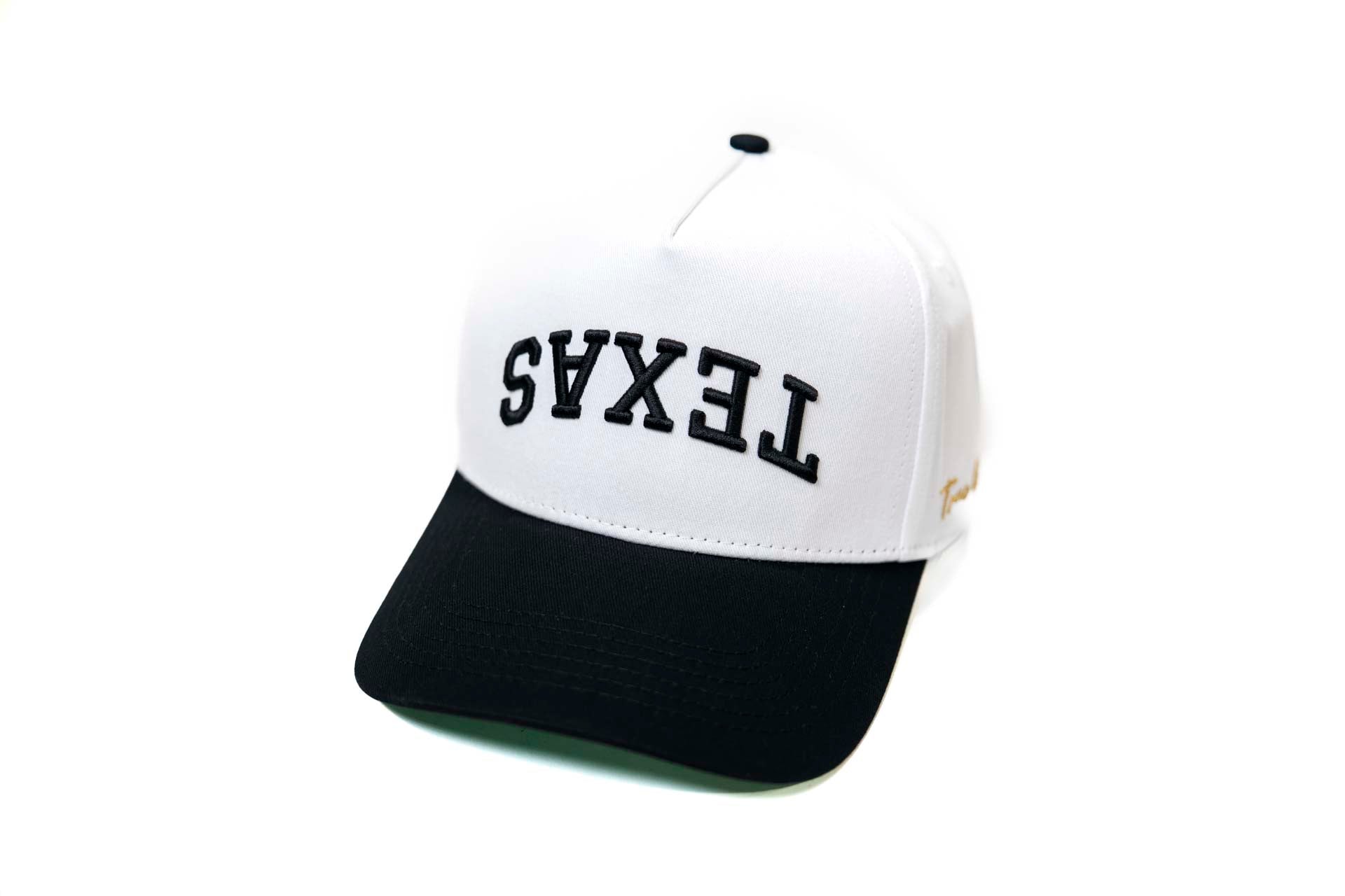 Upside Down Texas Snapback - BLACK / WHITE
