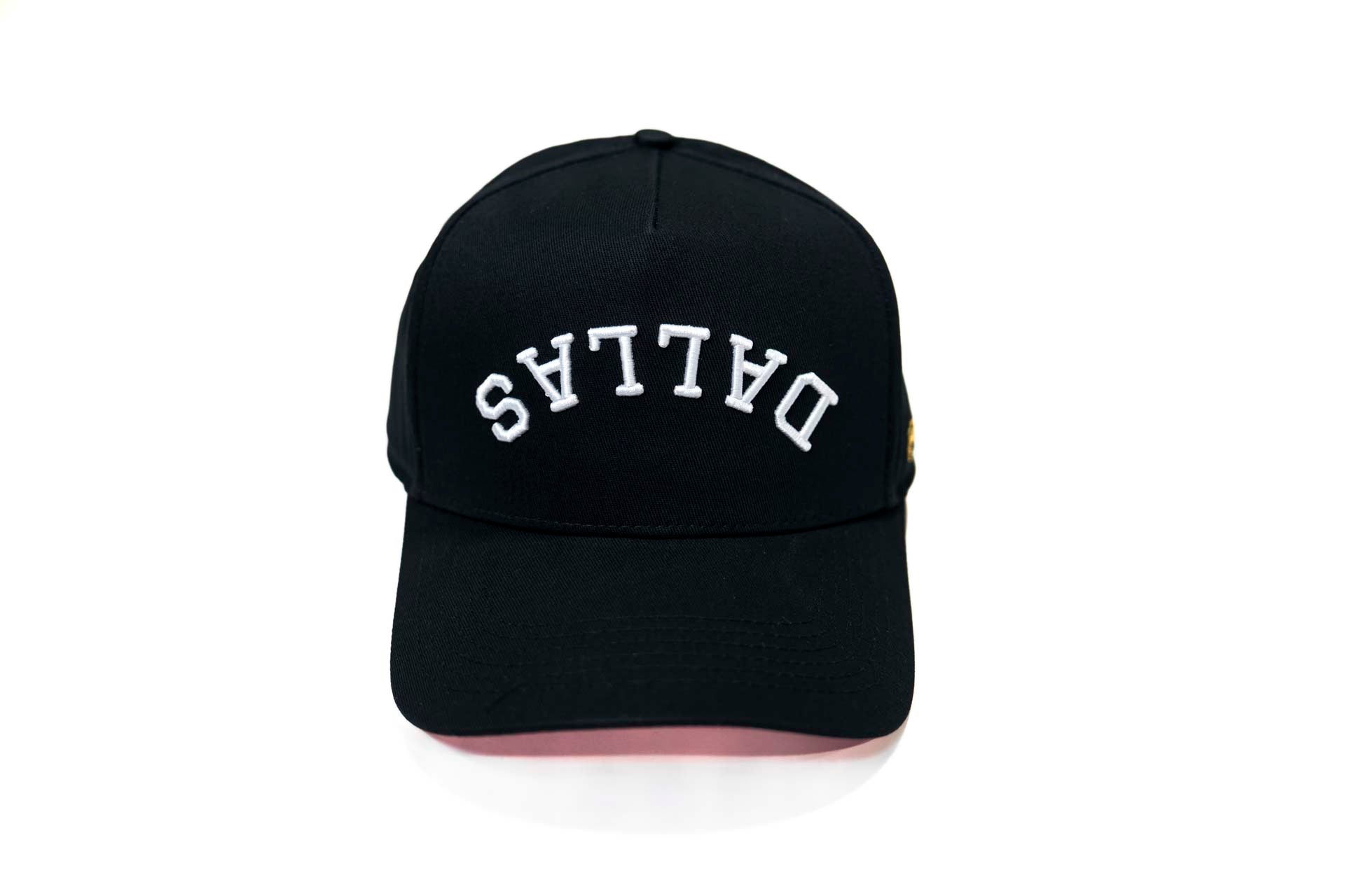 Upside Down Dallas Snapback - Classic Black (Pink Underbrim)