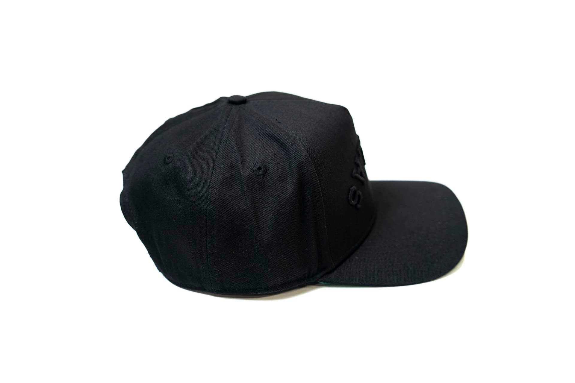 LC - Precurved Dallas snapback - BLACK / BLACK (Green)