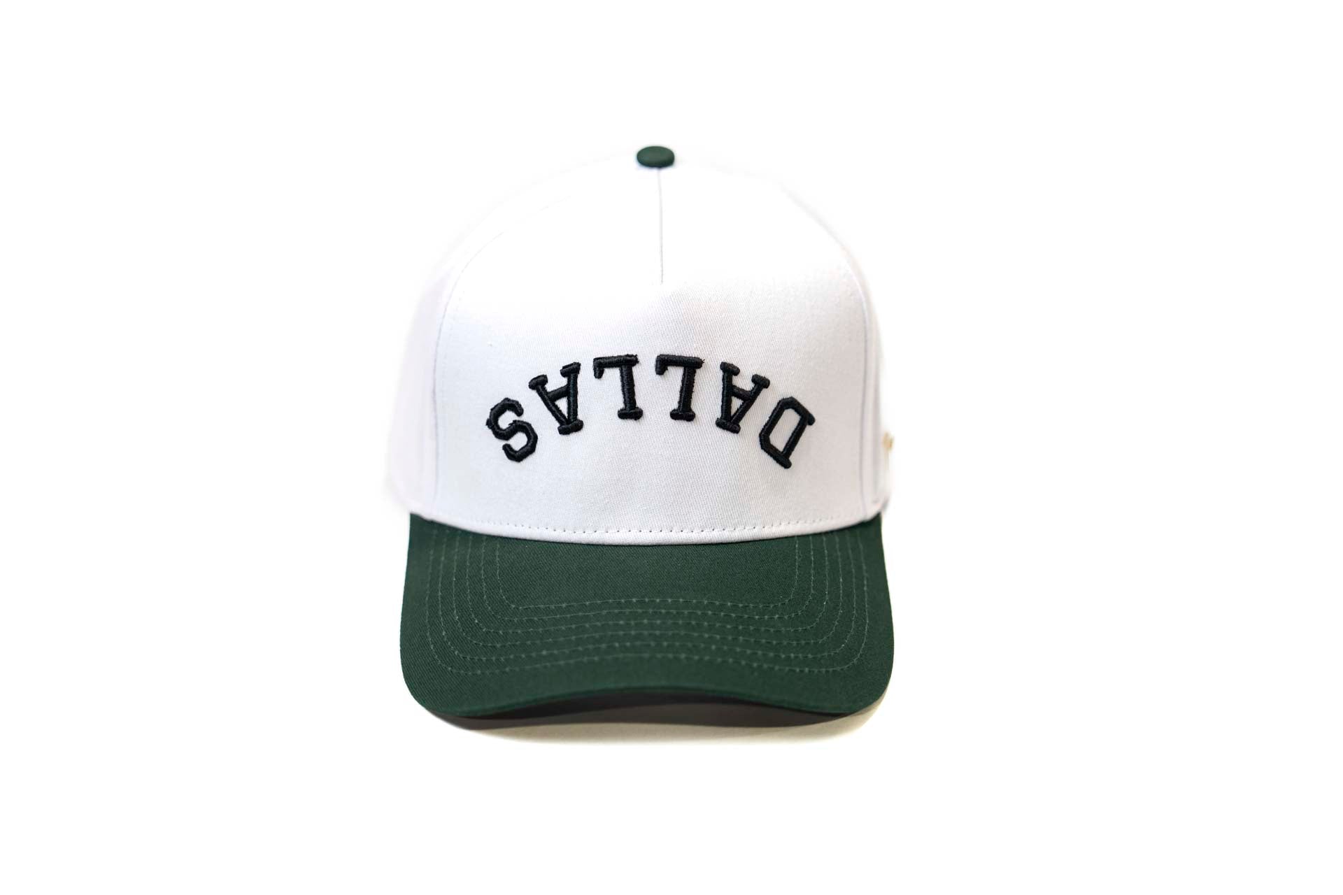 LC - Precurved Dallas snapback - FOREST GREEN / WHITE (White Strap)