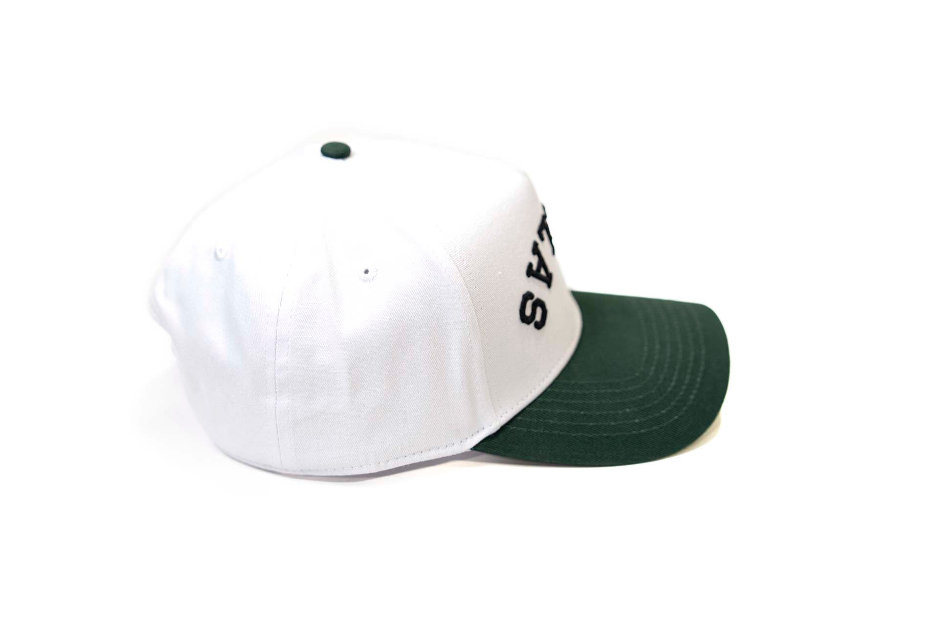 LC - Precurved Dallas snapback - FOREST GREEN / WHITE (White Strap)