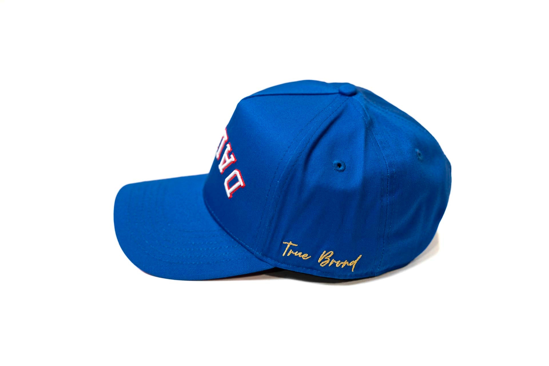Precurved Dallas snapback - ROYAL w/ Red outline