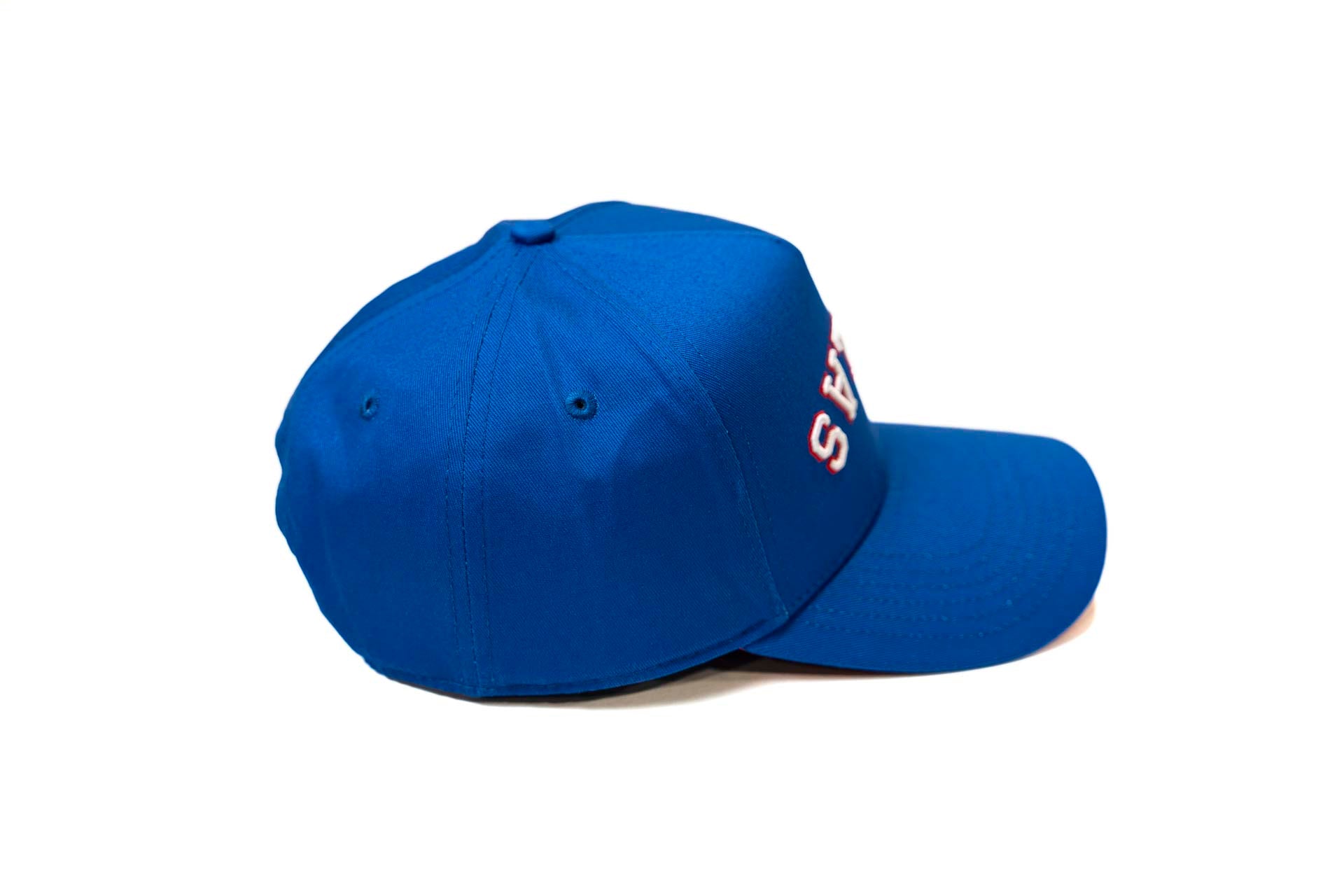 Precurved Dallas snapback - ROYAL w/ Red outline