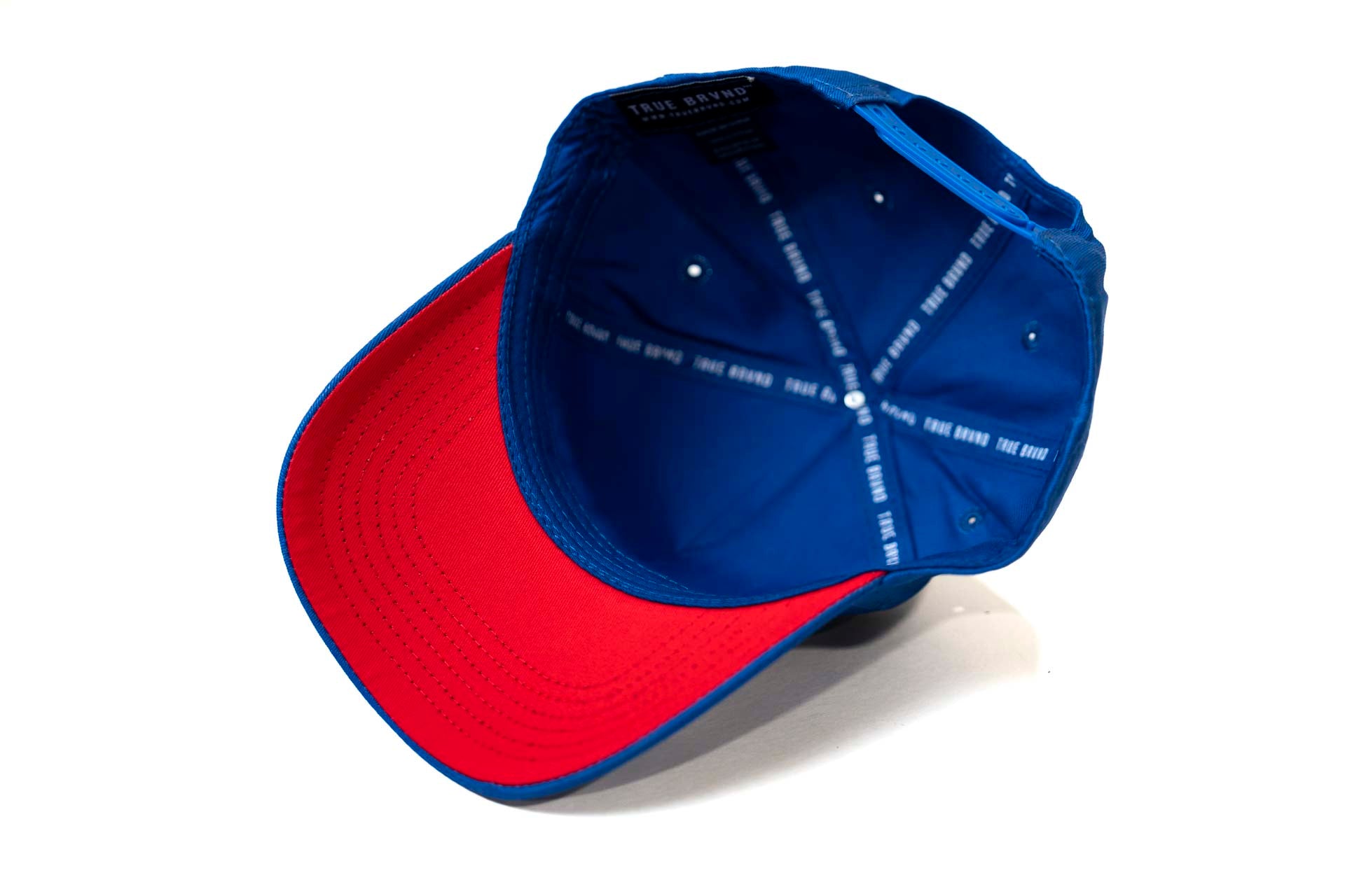 Precurved Dallas snapback - ROYAL w/ Red outline