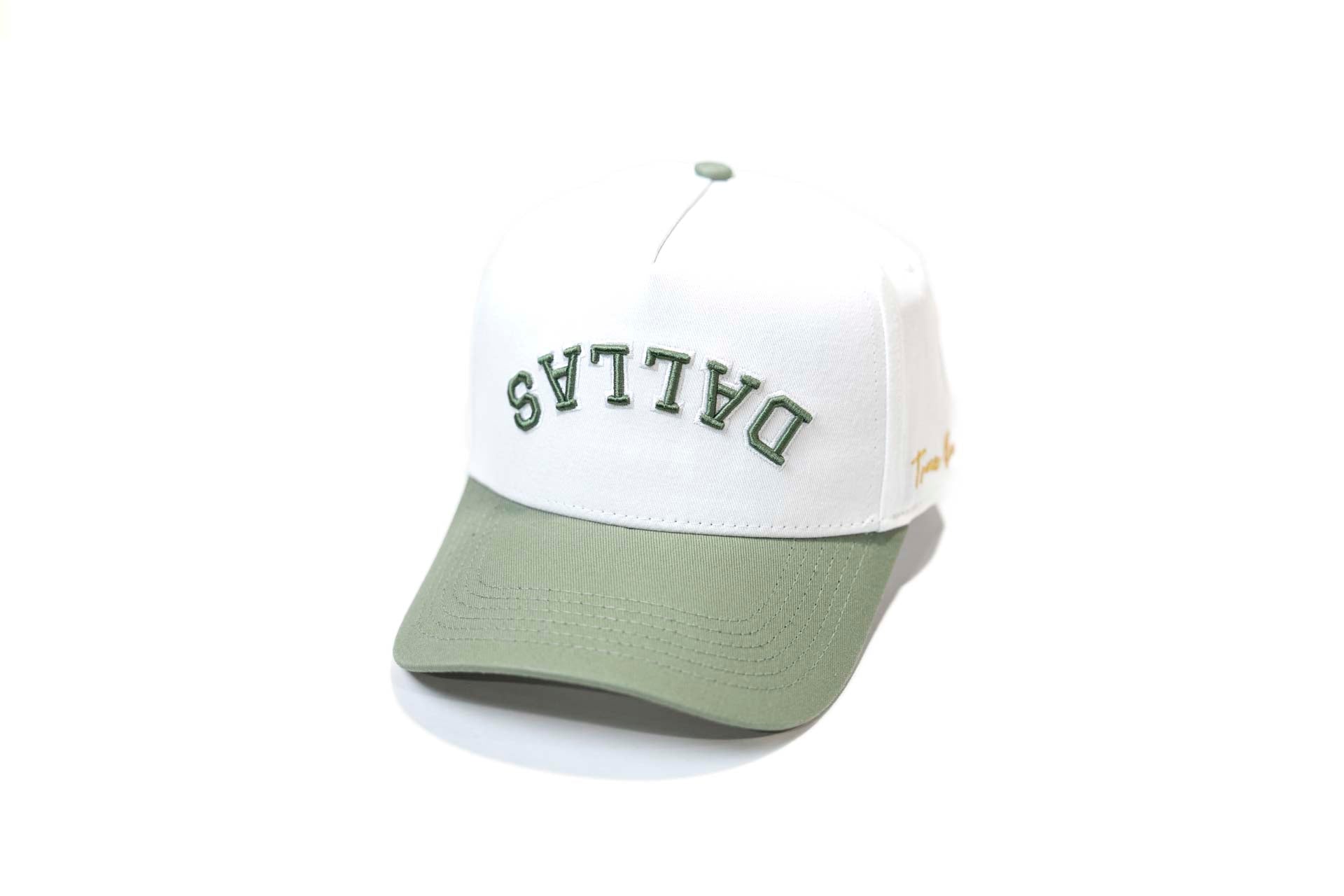 Precurved Dallas snapback - SAGE / WHITE
