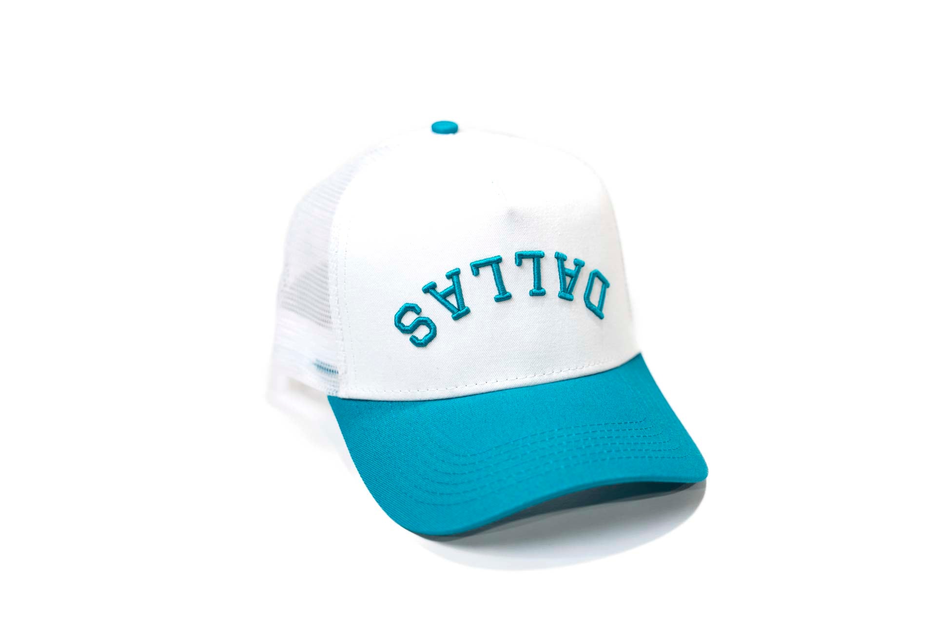 Trucker USD snapback - CYAN/WHITE