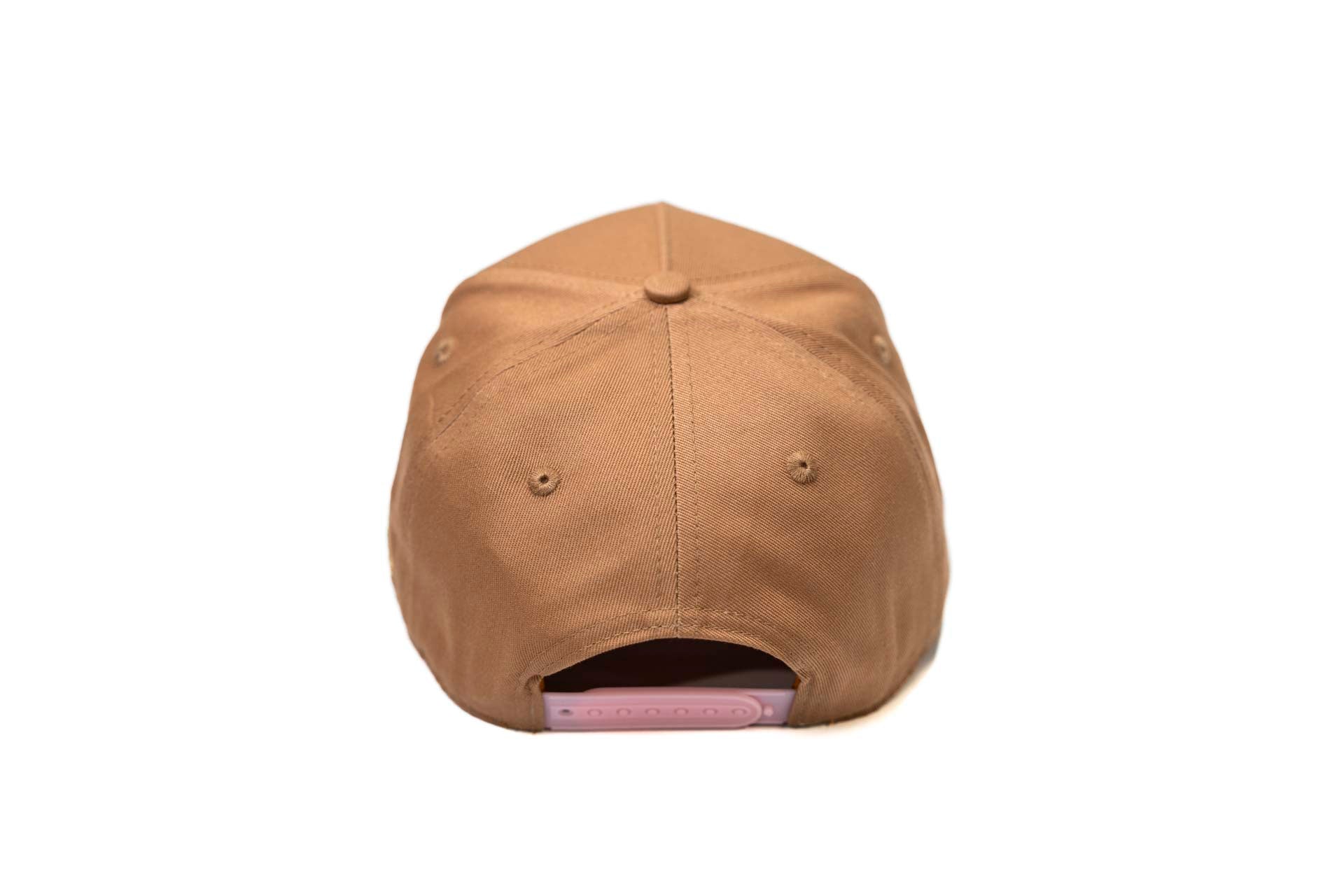 Precurved Dallas snapback - LITE BROWN w/pink (ICE CREAM)