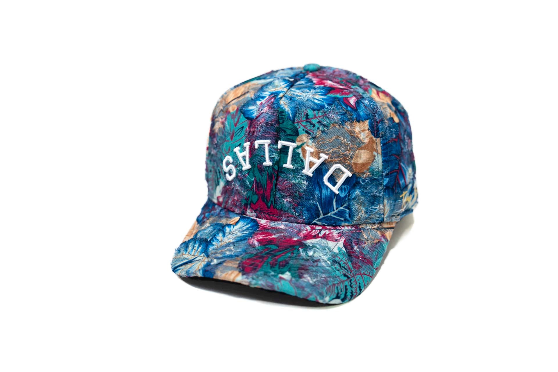 Floral distressed denim - MULTI-COLORED FLORAL