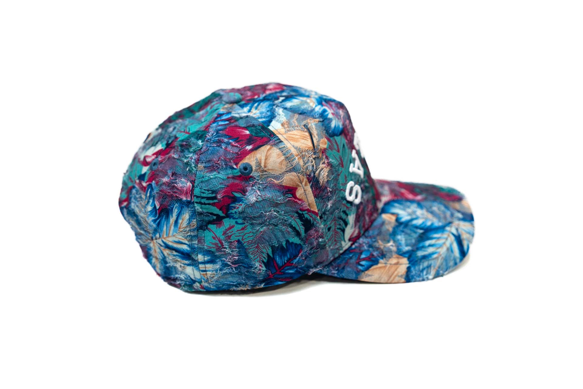 Floral distressed denim - MULTI-COLORED FLORAL