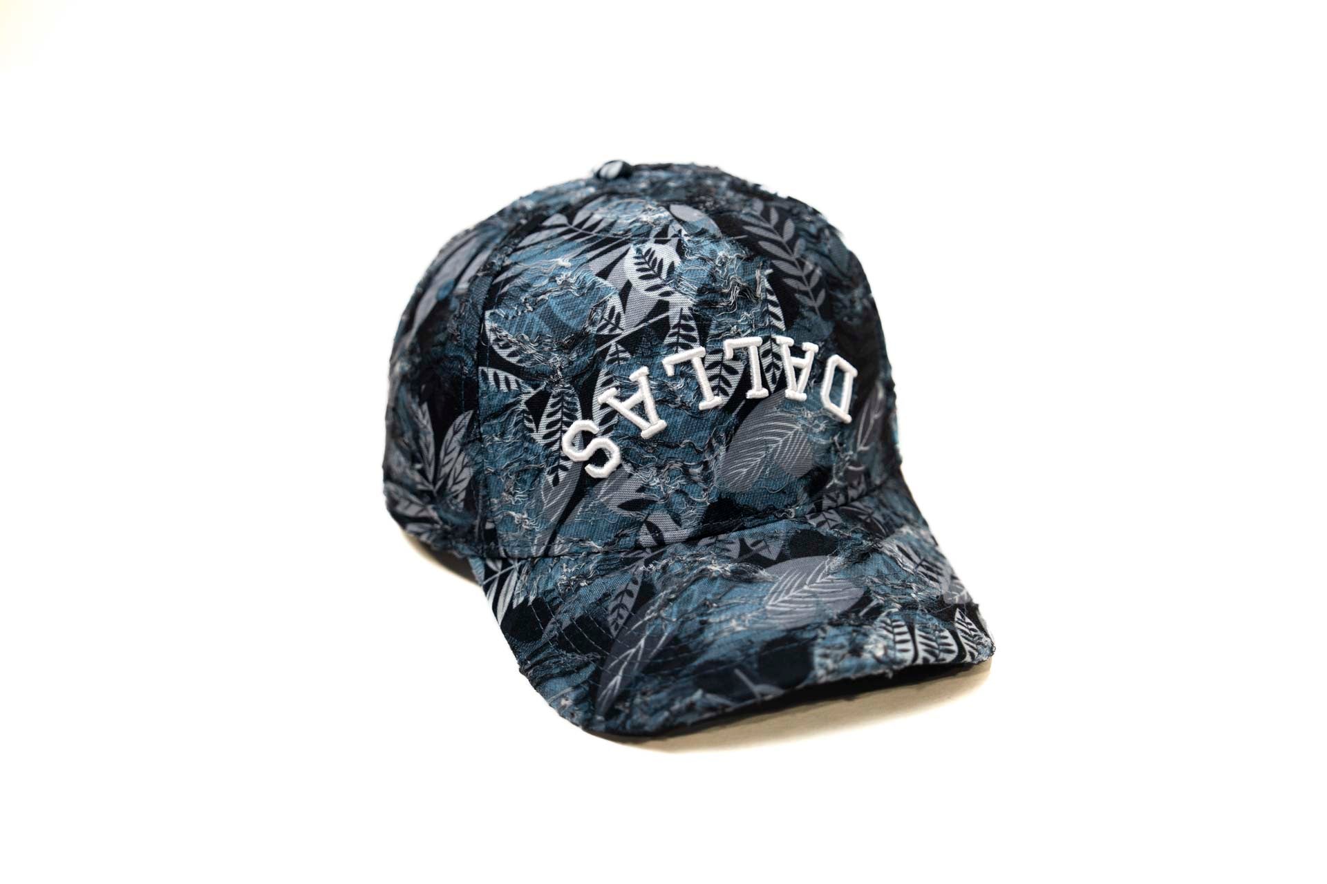 Floral distressed denim - BLACK BLUE