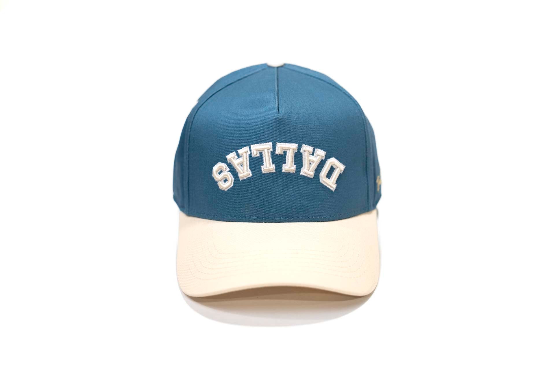 LC - Precurved Dallas snapback - OFFWHITE / STEEL BLUE