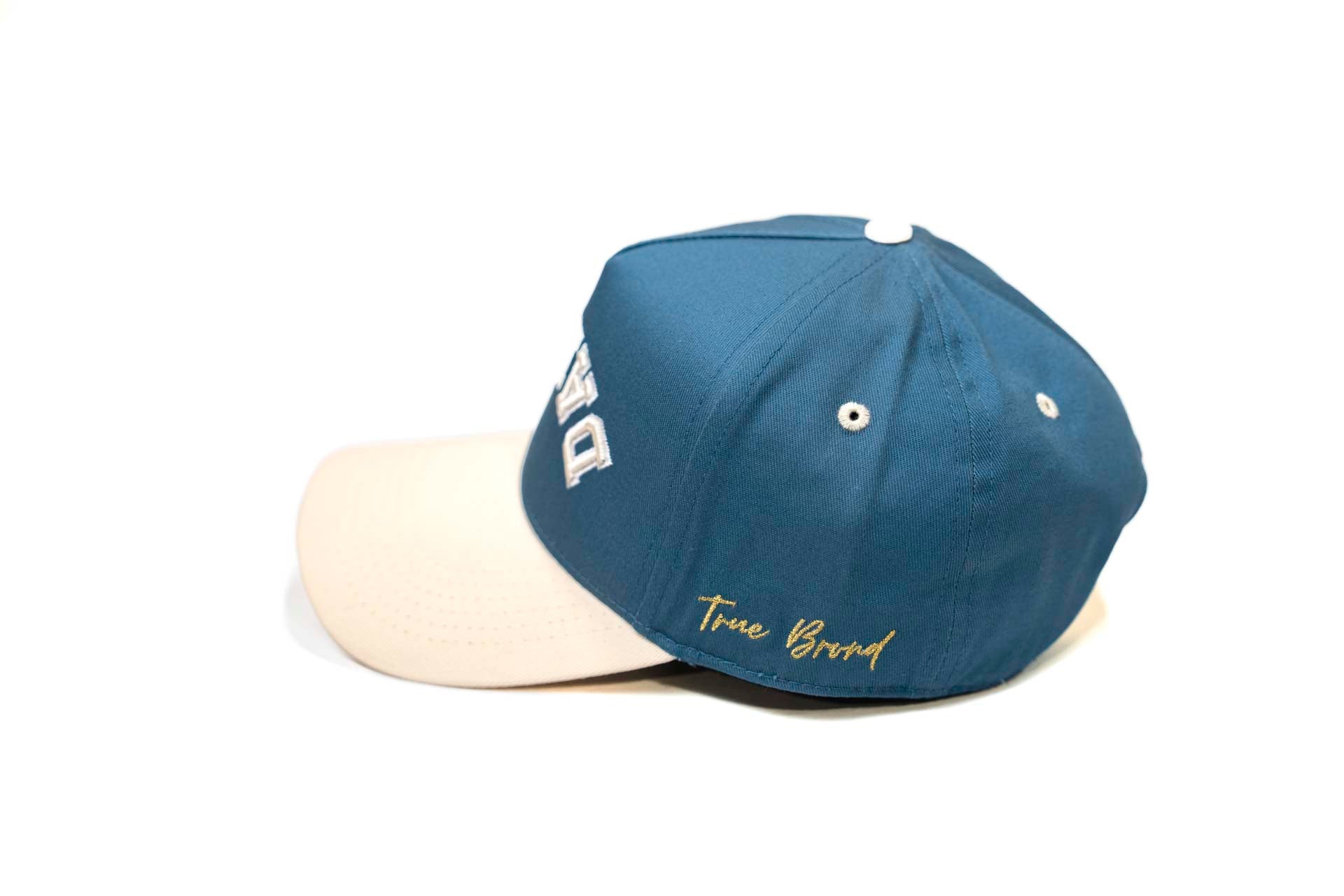 LC - Precurved Dallas snapback - OFFWHITE / STEEL BLUE